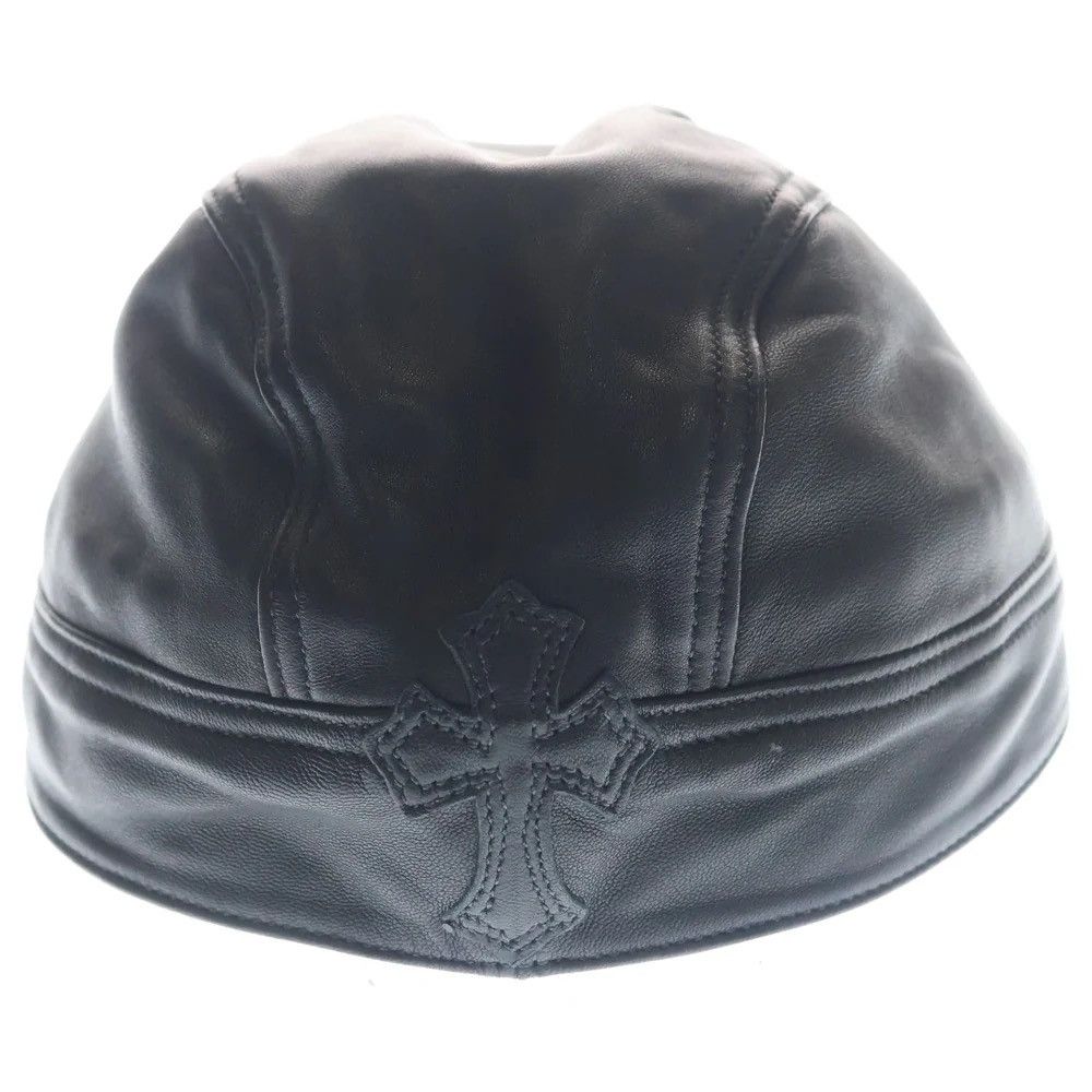 Chrome Hearts Chrome Hearts Cross Patch Leather durag hat Size ONE SIZE - 4 Thumbnail