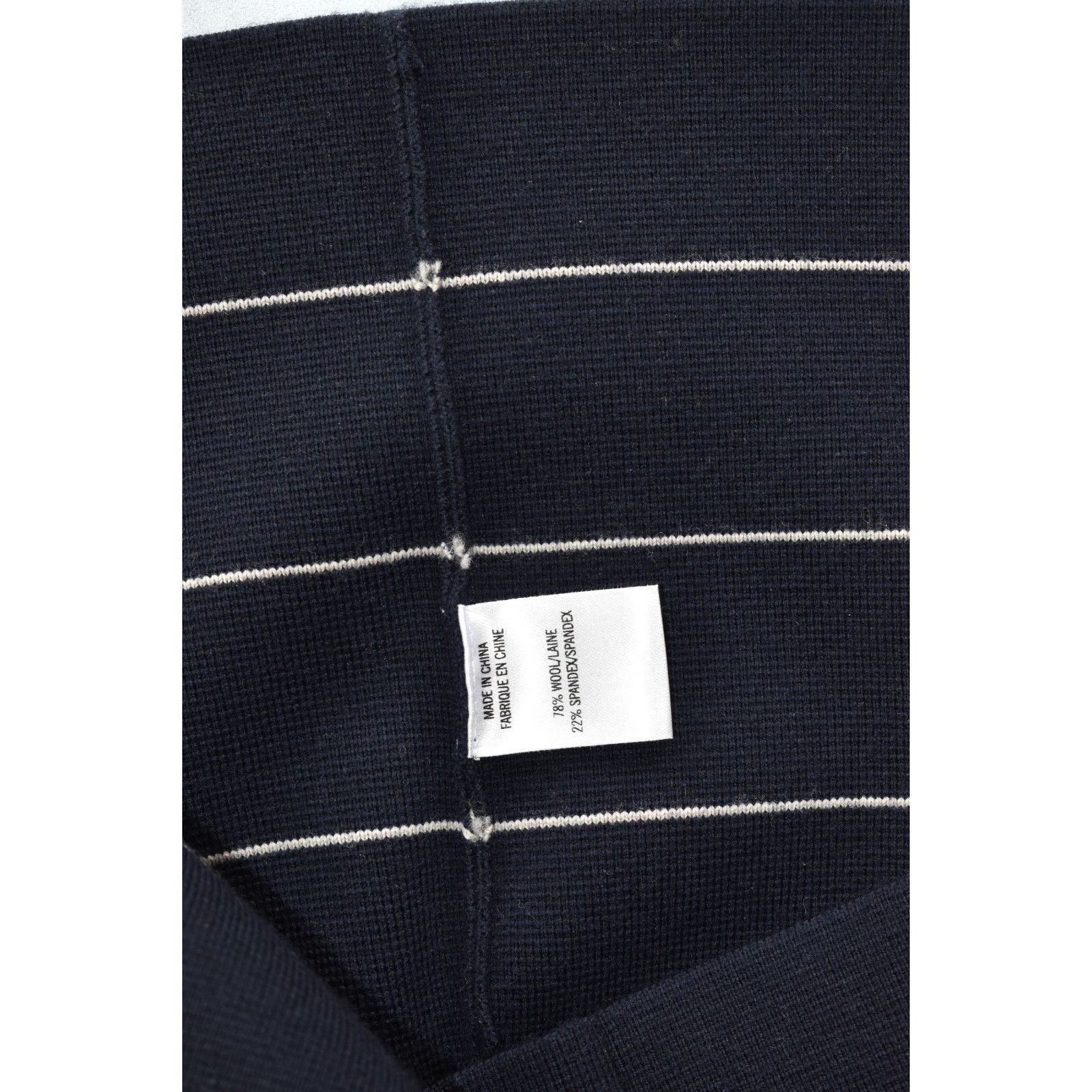 Theory THEORY Navy Blu Wool Blend Striped Sleeveless Sheath Dress S Size S / US 4 / IT 40 - 5 Thumbnail