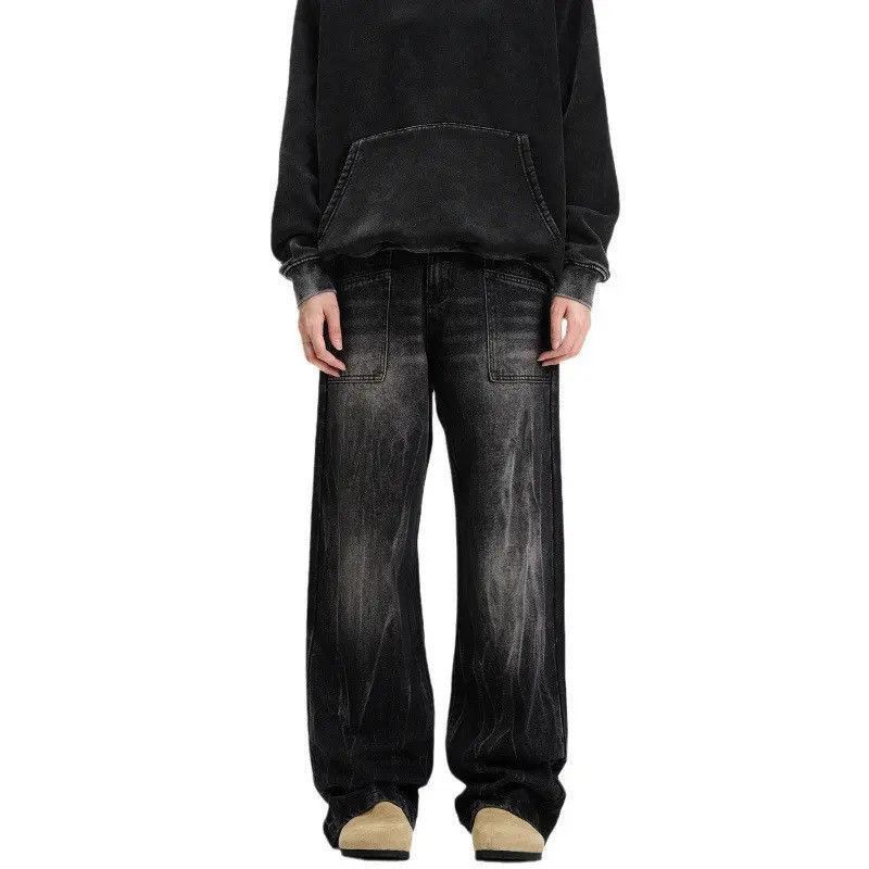 Japanese Brand Retro loose high street straight leg jeans Size US 32 / EU 48 - 5 Thumbnail