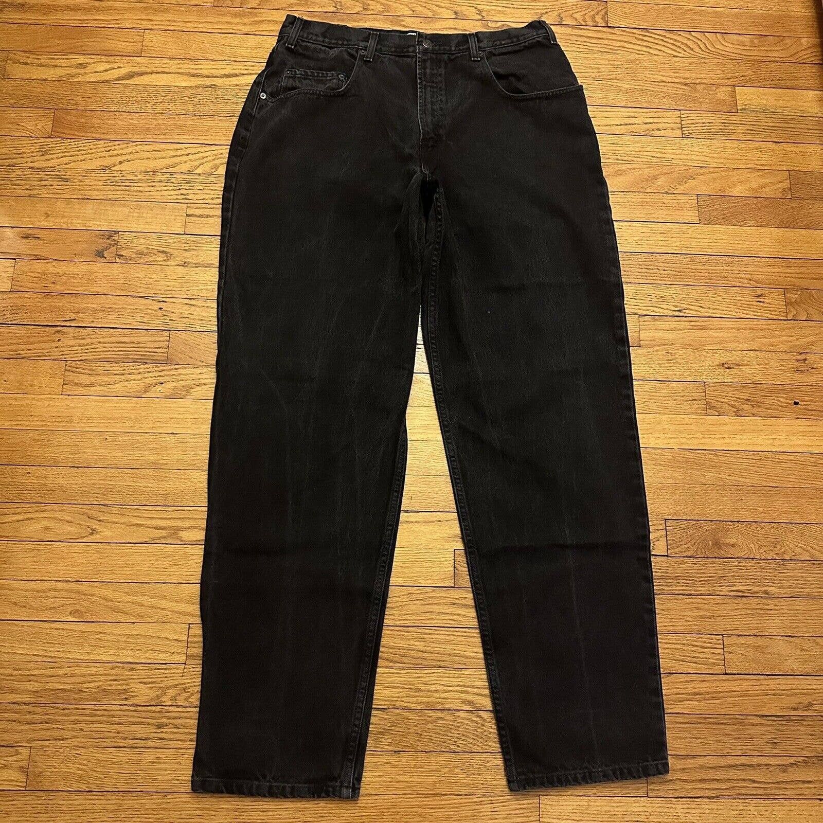 Vintage 90s Gap Black Baggy Denim Jeans 36x34 Men Skater