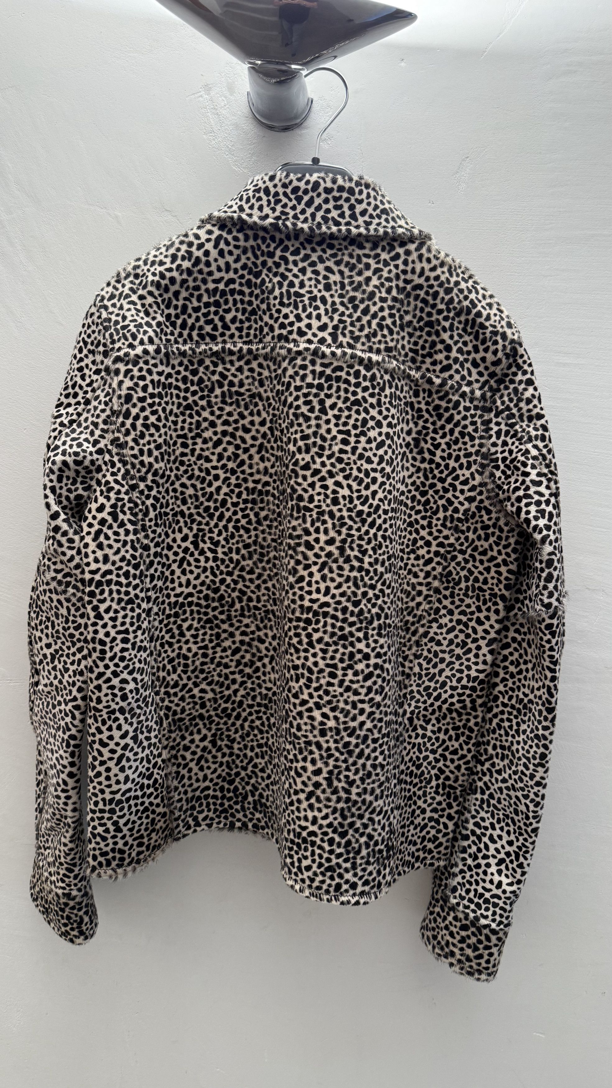 Rta RtA Calf Cheetah Leather Jacket Size US M / EU 48-50 / 2 - 2 Thumbnail