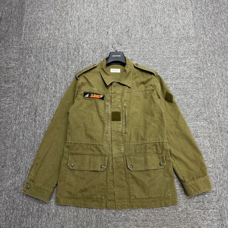 Saint Laurent Paris olive green oversized military jacket Size US L / EU 52-54 / 3 - 2 Thumbnail