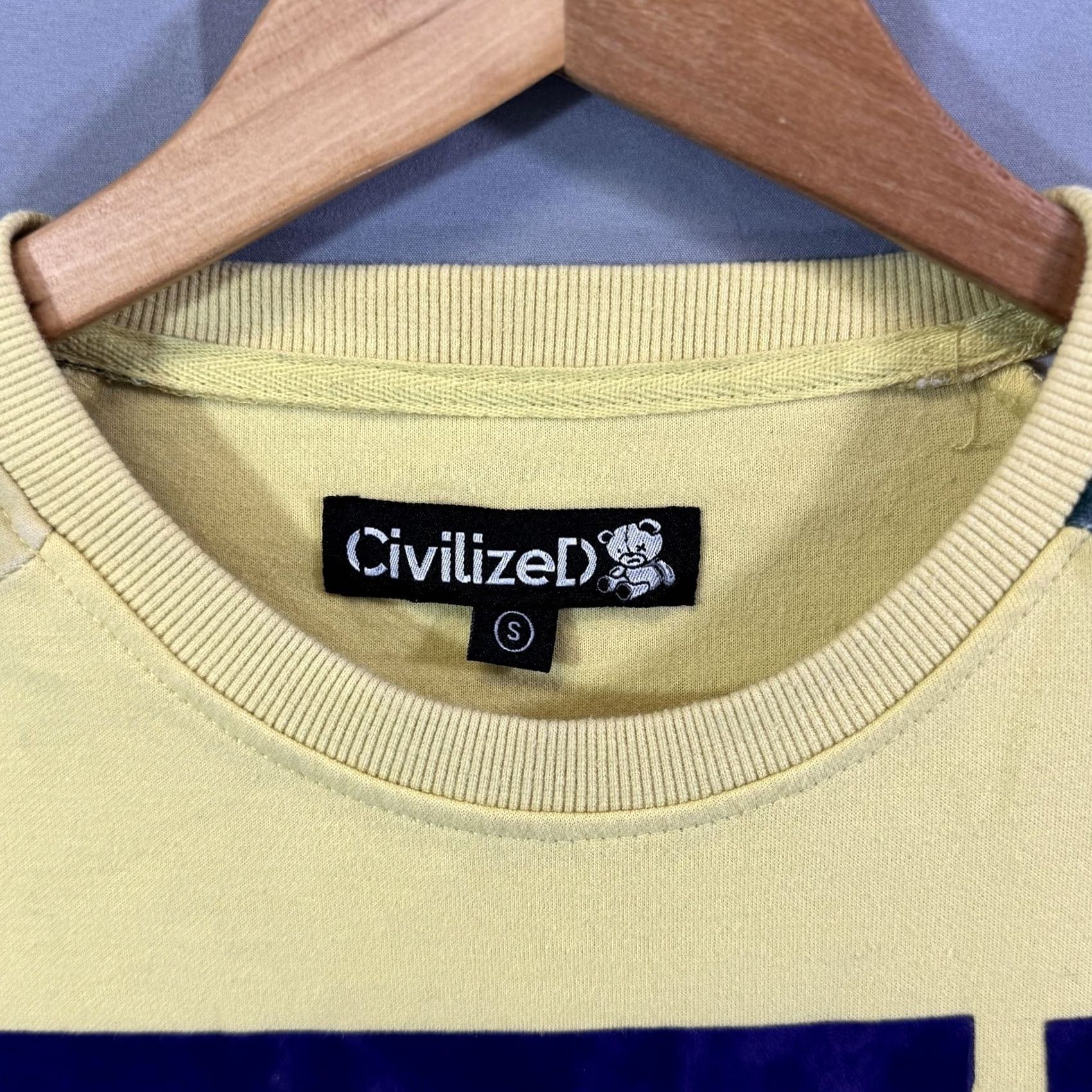 Vintage VINTAGE CivilizeD Sweatshirt Mens S Yellow CamO Bear Graphic Crewneck Pullover Streetwear Size US S / EU 44-46 / 1 - 5 Thumbnail