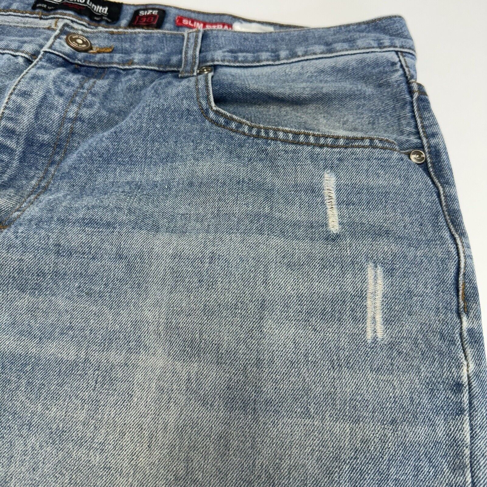 Marc Ecko × Vintage Vintage Ecko Unltd Jeans Mens 38 Blue Slim Straight Streetwe Size US 38 / EU 54 - 5 Thumbnail