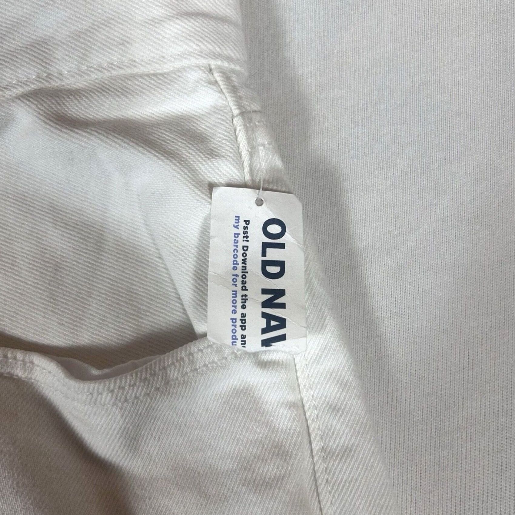 Old Navy Old Navy White High Rise Slouchy Straight Jeans Womens 16 Cropped NWT Jeans Size 38" / US 16 / IT 52 - 3 Thumbnail