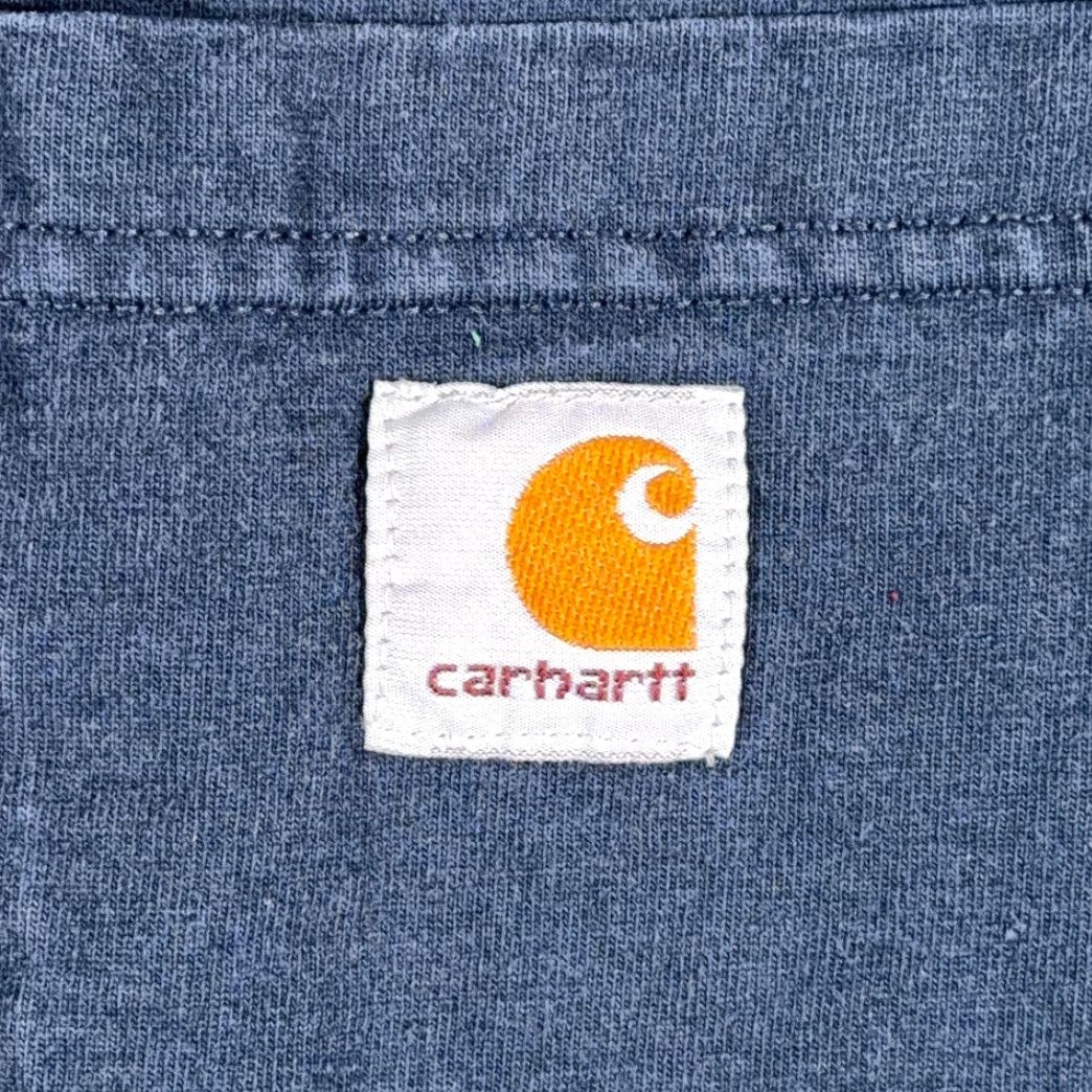 Carhartt VINTAGE Carhartt Shirt Adult MEDIUM Blue Henley Workwear Heritage Cotton Long Sleeve Y2K Size US M / EU 48-50 / 2 - 4 Thumbnail