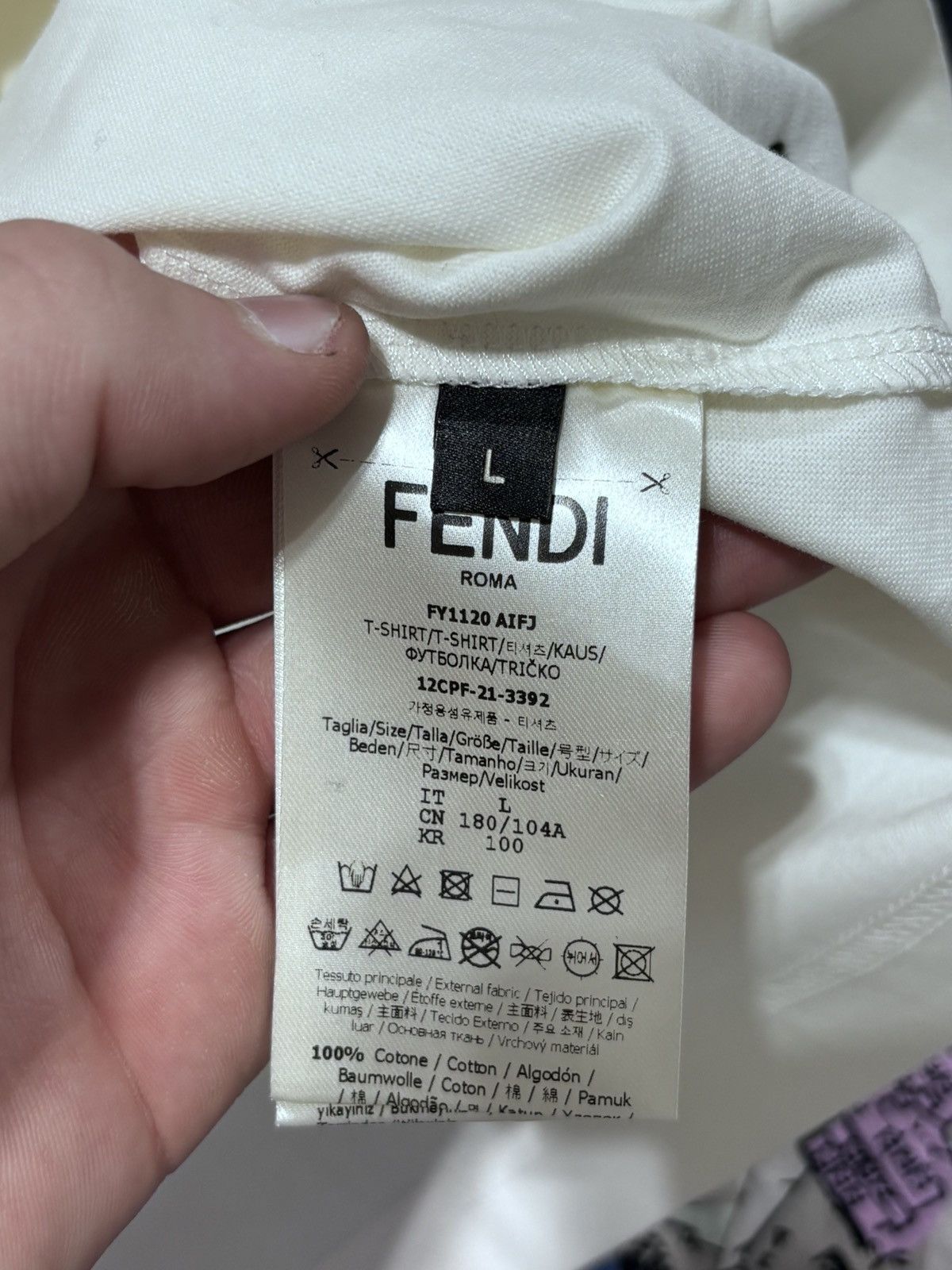 Fendi Fendi Abstract Map Print Cream Tee Size US L / EU 52-54 / 3 - 8 Thumbnail