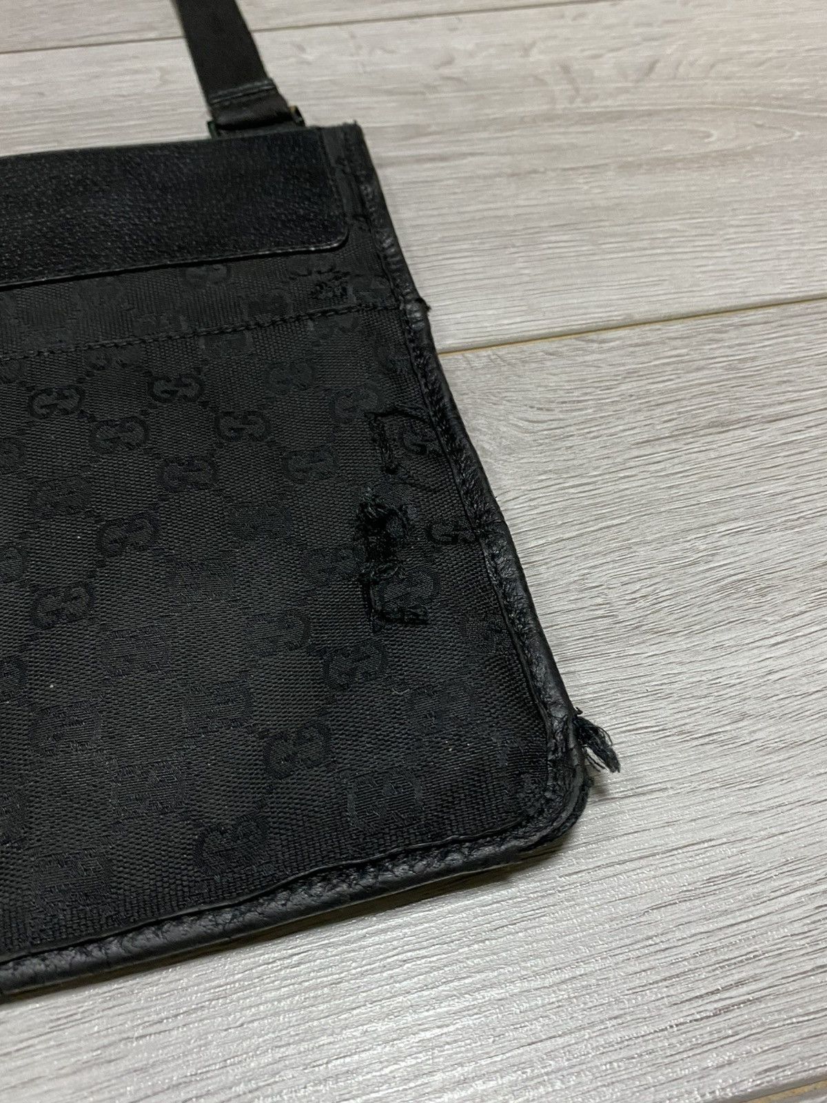 Gucci Gucci GG monogram canvas leather crossbody messenger bag Size ONE SIZE - 7 Thumbnail