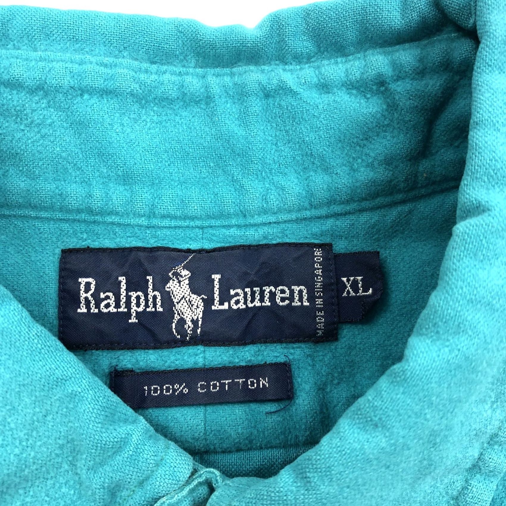 Ralph Lauren Ralph Lauren Men's XL Button-Down Shirt Teal Long Sleeve Pony Chamios Flannel Embroidered Logo Polo Pony Size US XL / EU 56 / 4 - 6 Thumbnail