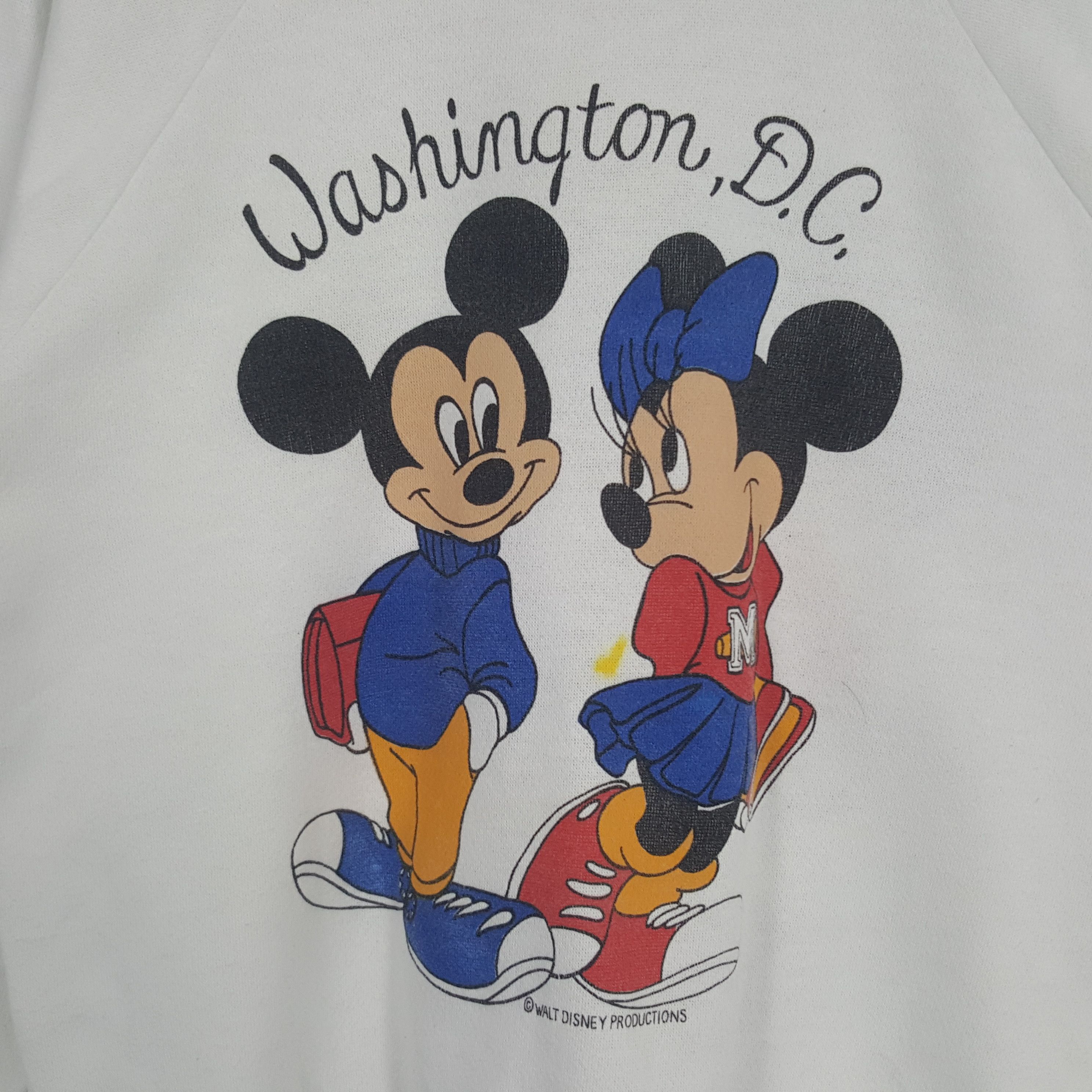 Disney × Mickey Mouse × Vintage Vintage 90's Mickey Mouse American Cartoon Sweatshirt Size US M / EU 48-50 / 2 - 2 Thumbnail