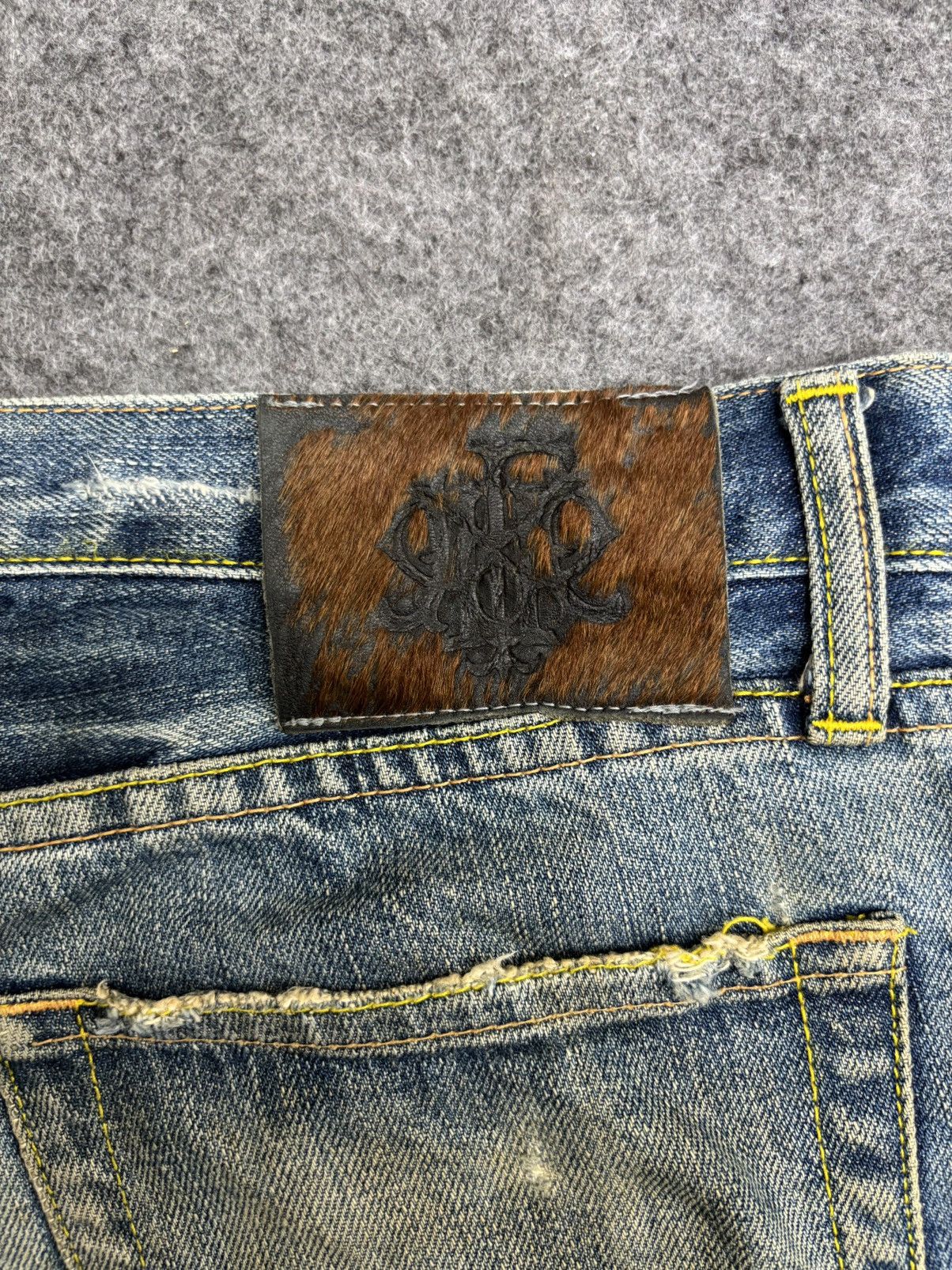 PPFM 💥PPFM Patchwork💥Archival Patchwork Distressed Denim F595 Size US 33 - 19 Thumbnail