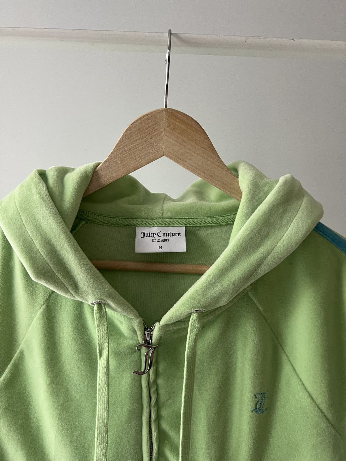 Juicy Couture Juicy Couture Women's Green Madison Hoodie Velour Medium Size M / US 6-8 / IT 42-44 - 9 Thumbnail