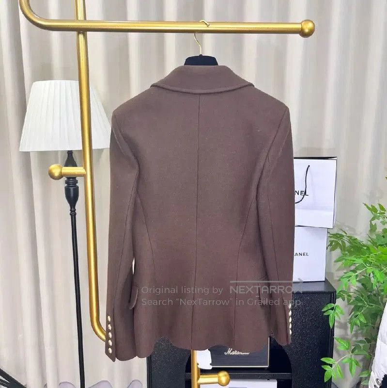 Balmain Balmain Women's Brown Double-Breasted Coat . Size S / US 4 / IT 40 - 2 Thumbnail