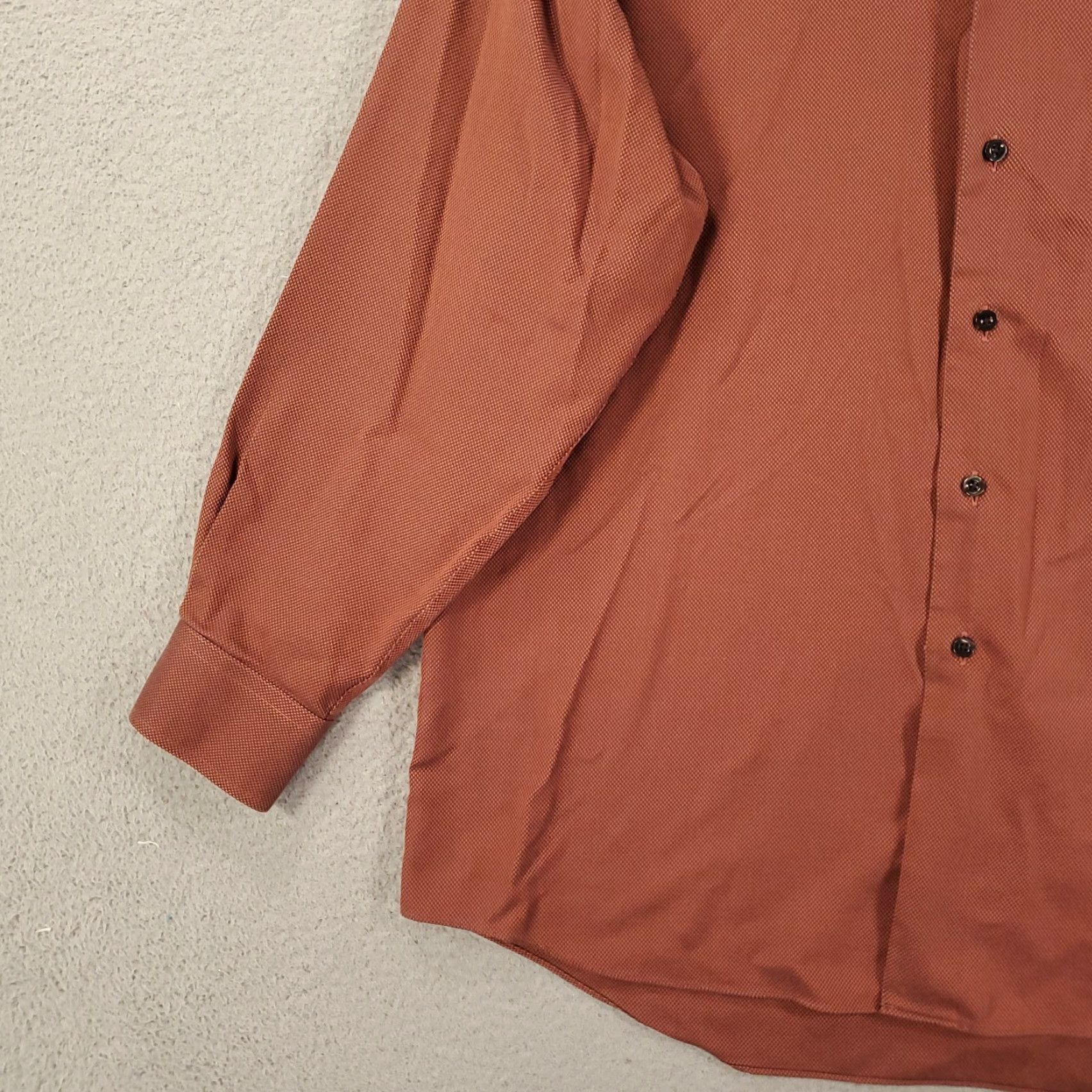 Vintage Roberto Villini Shirt Men 32 33 Rust Red Non Iron Travel Collection Mens Size US XS / EU 42 / 0 - 3 Thumbnail