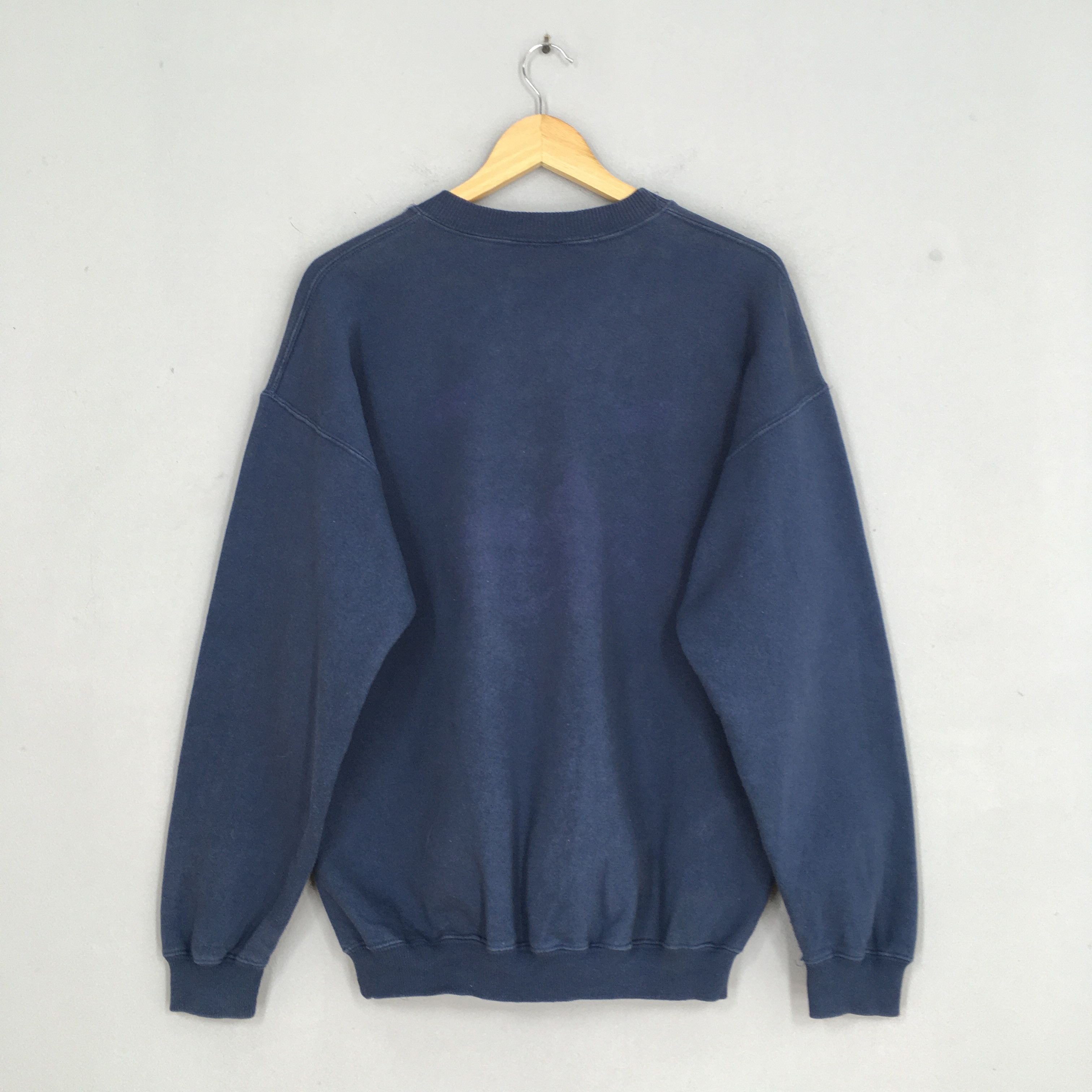 Gildan Vintage 90s Canada Usa Border Blue Sweatshirt Large Size US L / EU 52-54 / 3 - 8 Thumbnail