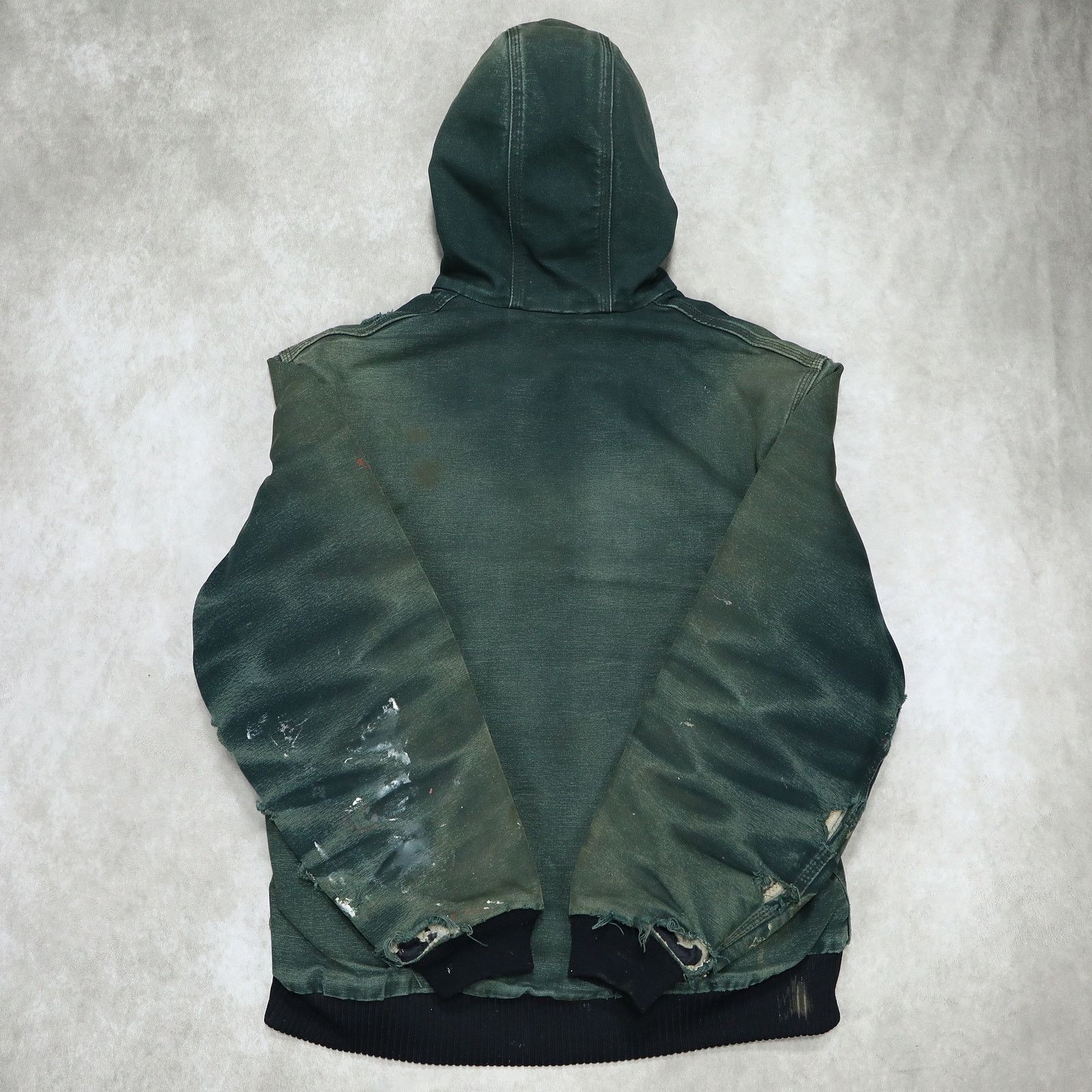 Carhartt Vintage Thrashed Carhartt Faded Black Hooded Jacket Size US M / EU 48-50 / 2 - 4 Thumbnail