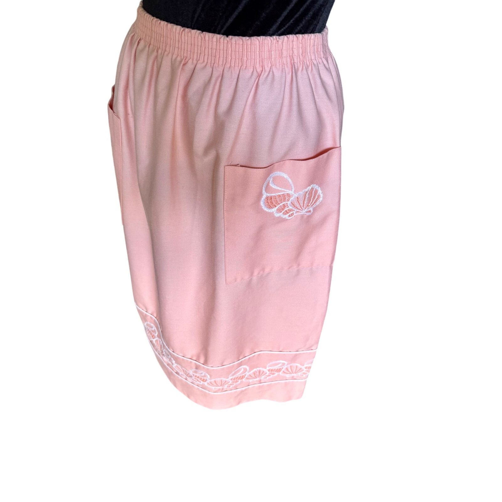 Vintage Vintage 60’s Pink Mermaid seashell Midi Skirt Medium Large Size 32" / US 10 / IT 46 - 6 Thumbnail