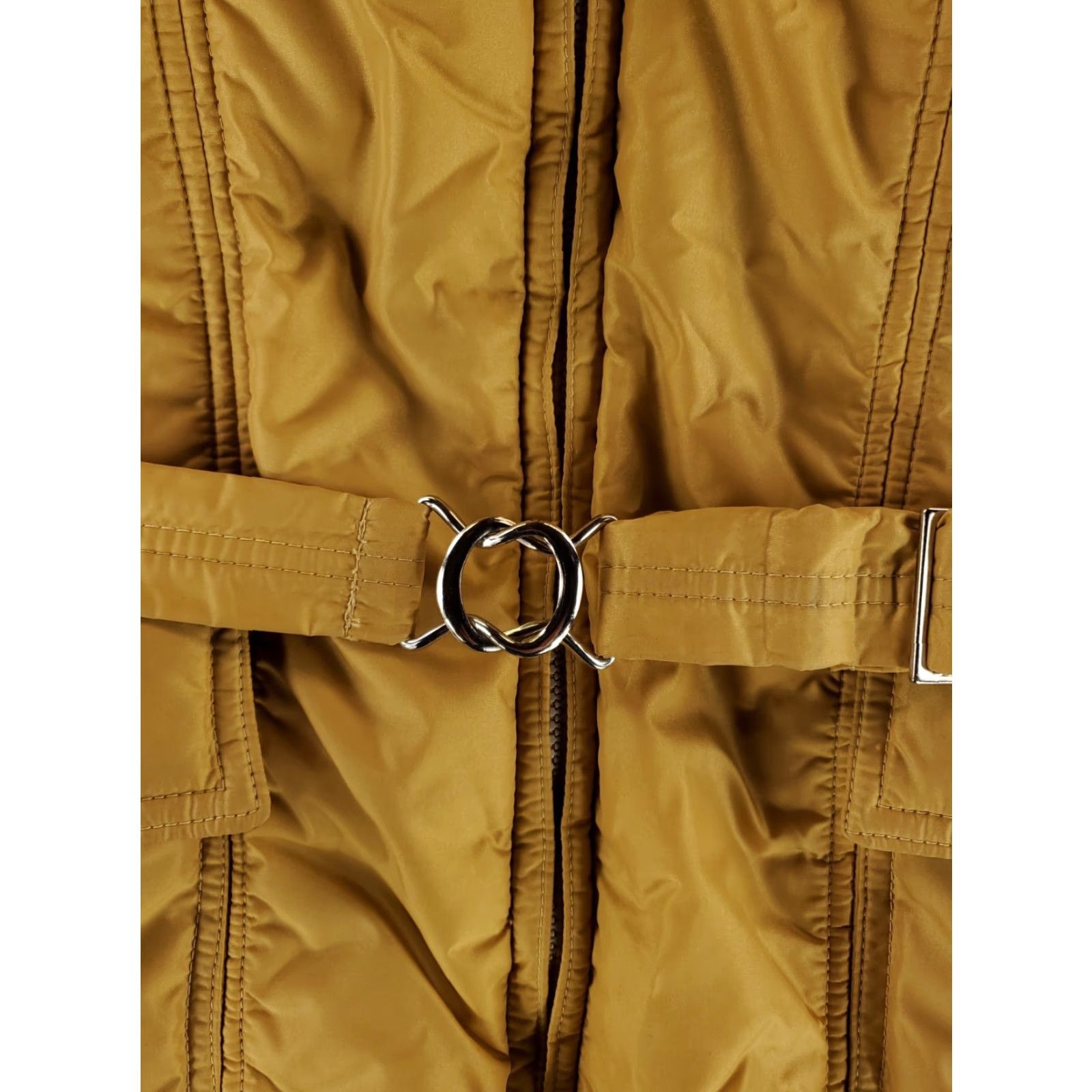 Vintage VINTAGE Gerry Down Puffer Full Zip Jacket Belted XL Mens Brown Beige Tan 70s 80s Nylon Parka Size US XL / EU 56 / 4 - 4 Thumbnail