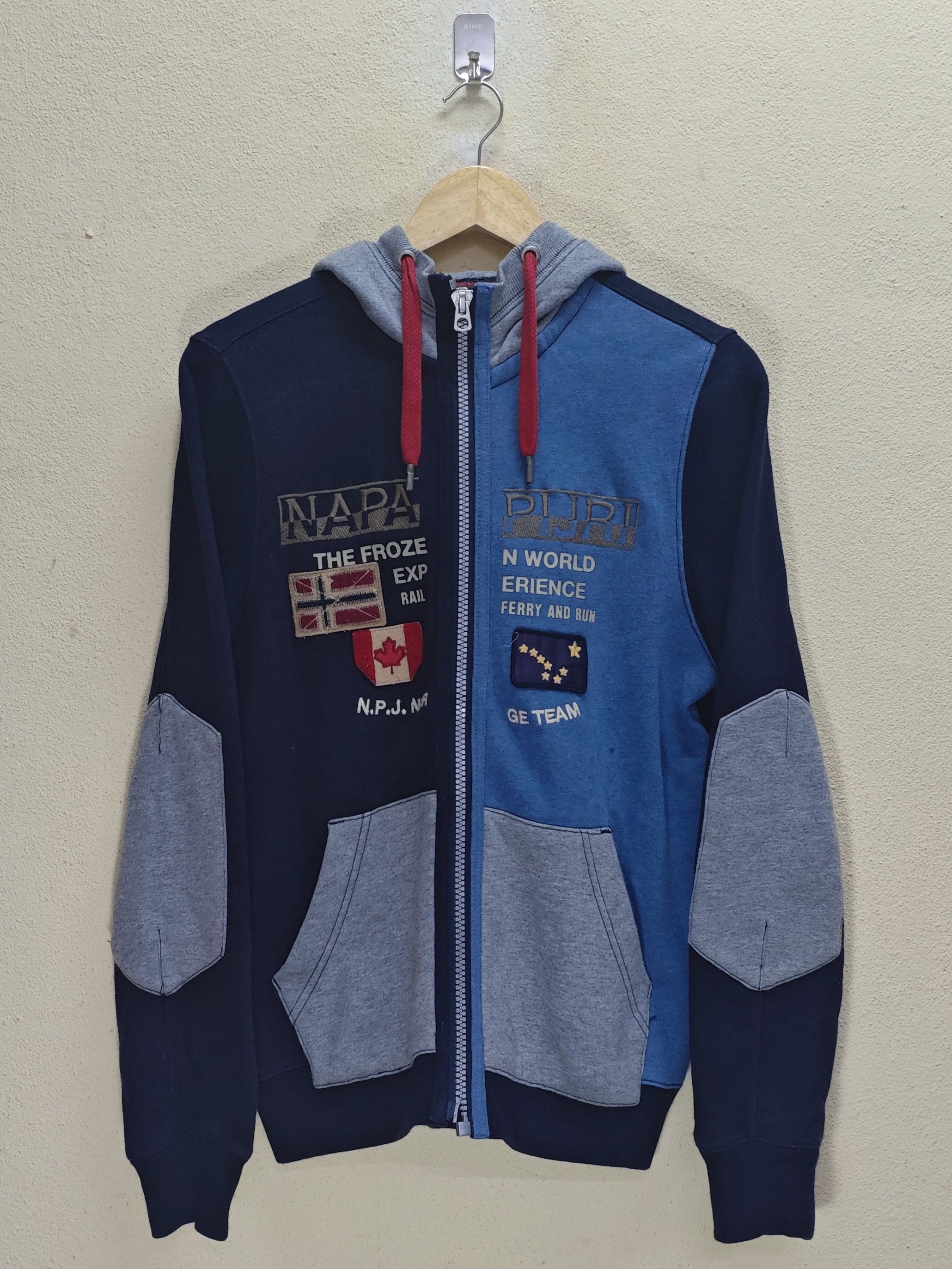 Napapijri NAPAPIJRI Norge Team Colorblock Embroidered Zip Up Hoodie Size US M / EU 48-50 / 2 - 3 Thumbnail