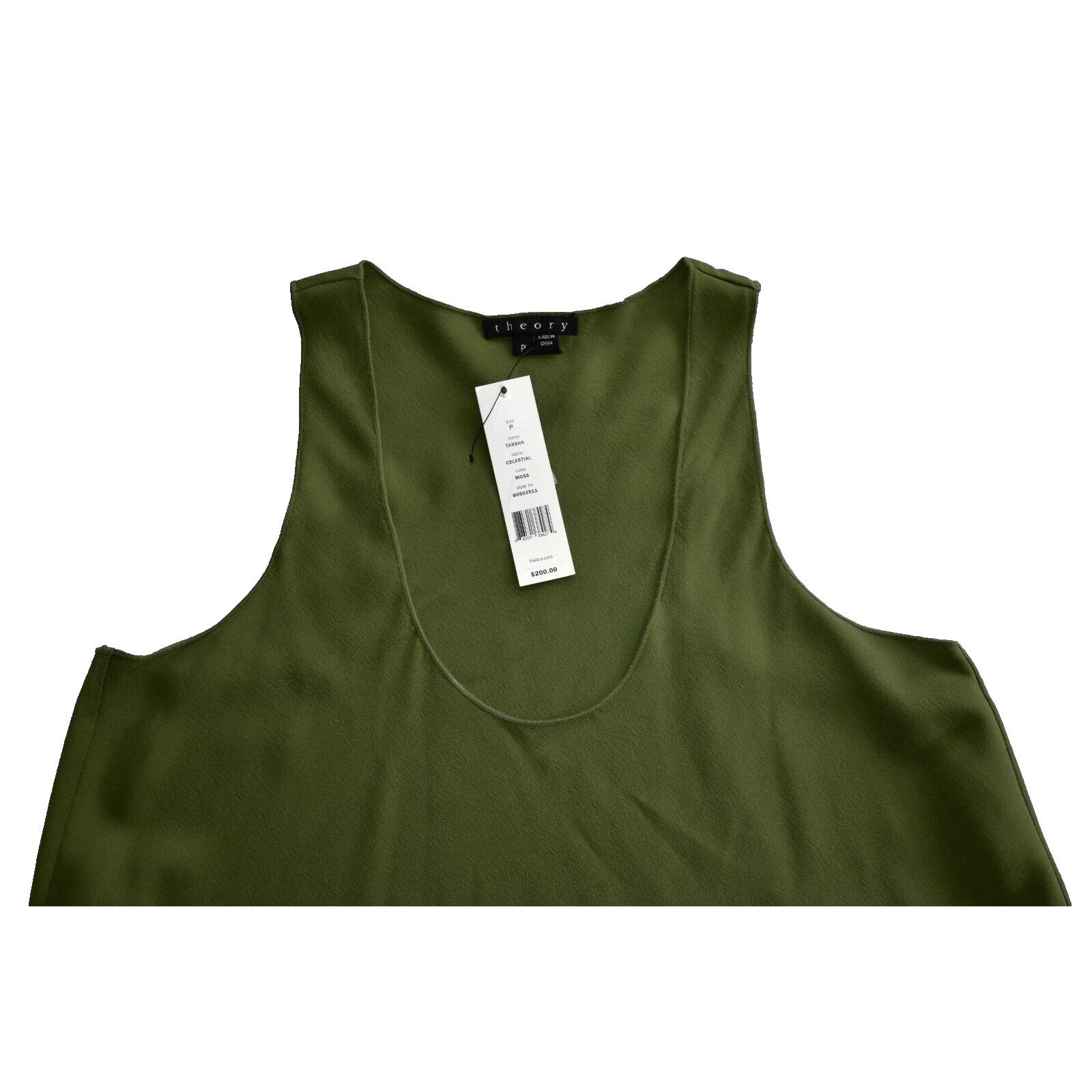 Theory NWT THEORY Tarsha Moss Celestial Silk Fabric Top Size P $200 Size S / US 4 / IT 40 - 3 Thumbnail