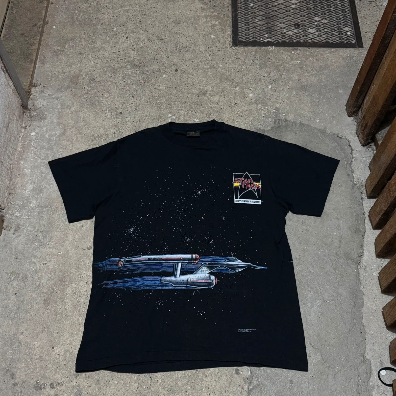 Vintage Vintage 90s Star Treck t-shirt Size US XL / EU 56 / 4 - 1 Thumbnail