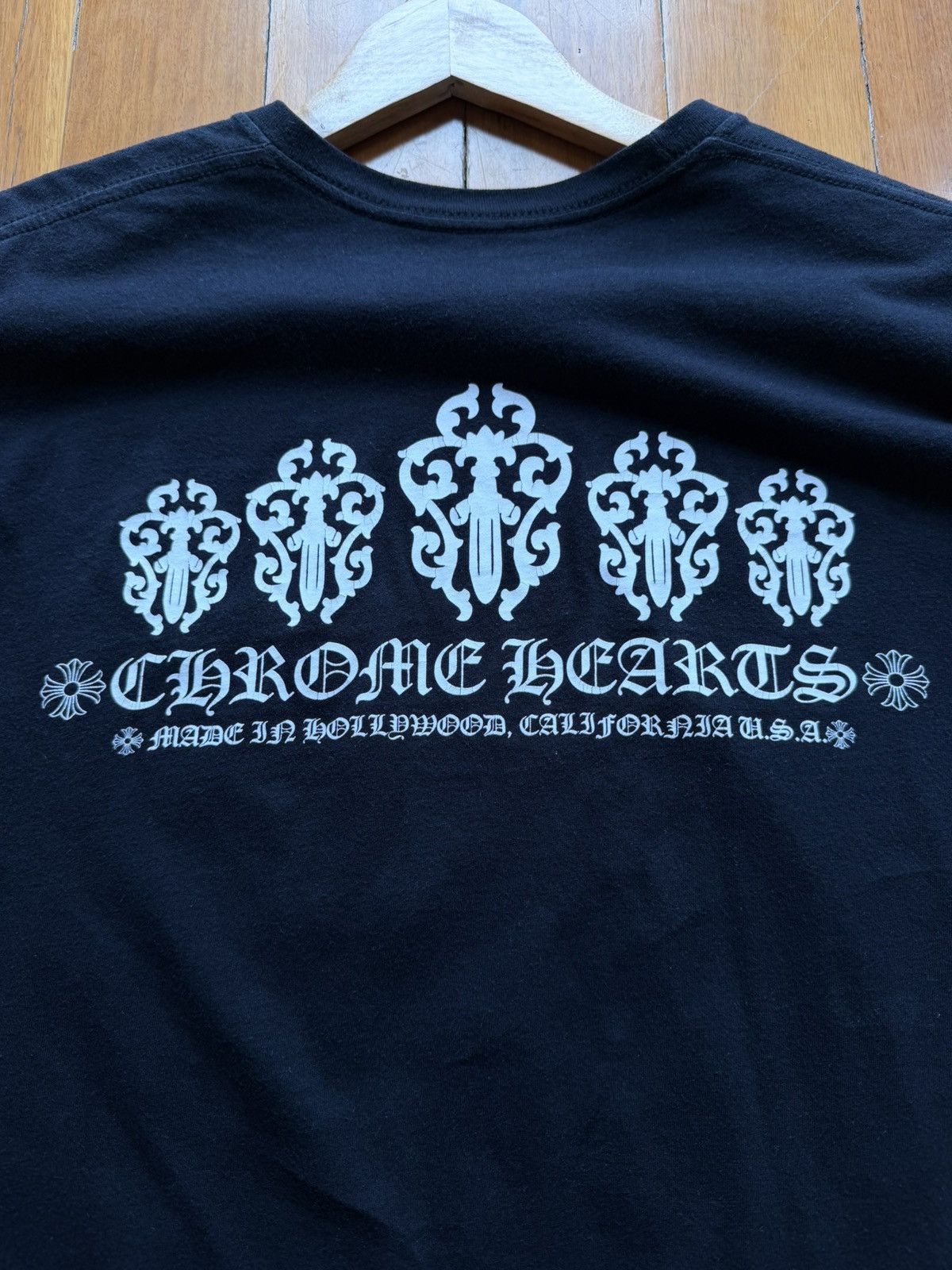 Chrome Hearts Chrome Hearts Hollywood Daggers Pocket Tee Size US M / EU 48-50 / 2 - 3 Thumbnail