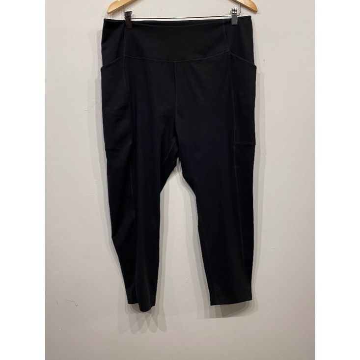 Girlfriend Collective Girlfriend Collective 7/8 Black High Waisted Leggings Size 4 Size 42" / US 20 - 1 Thumbnail