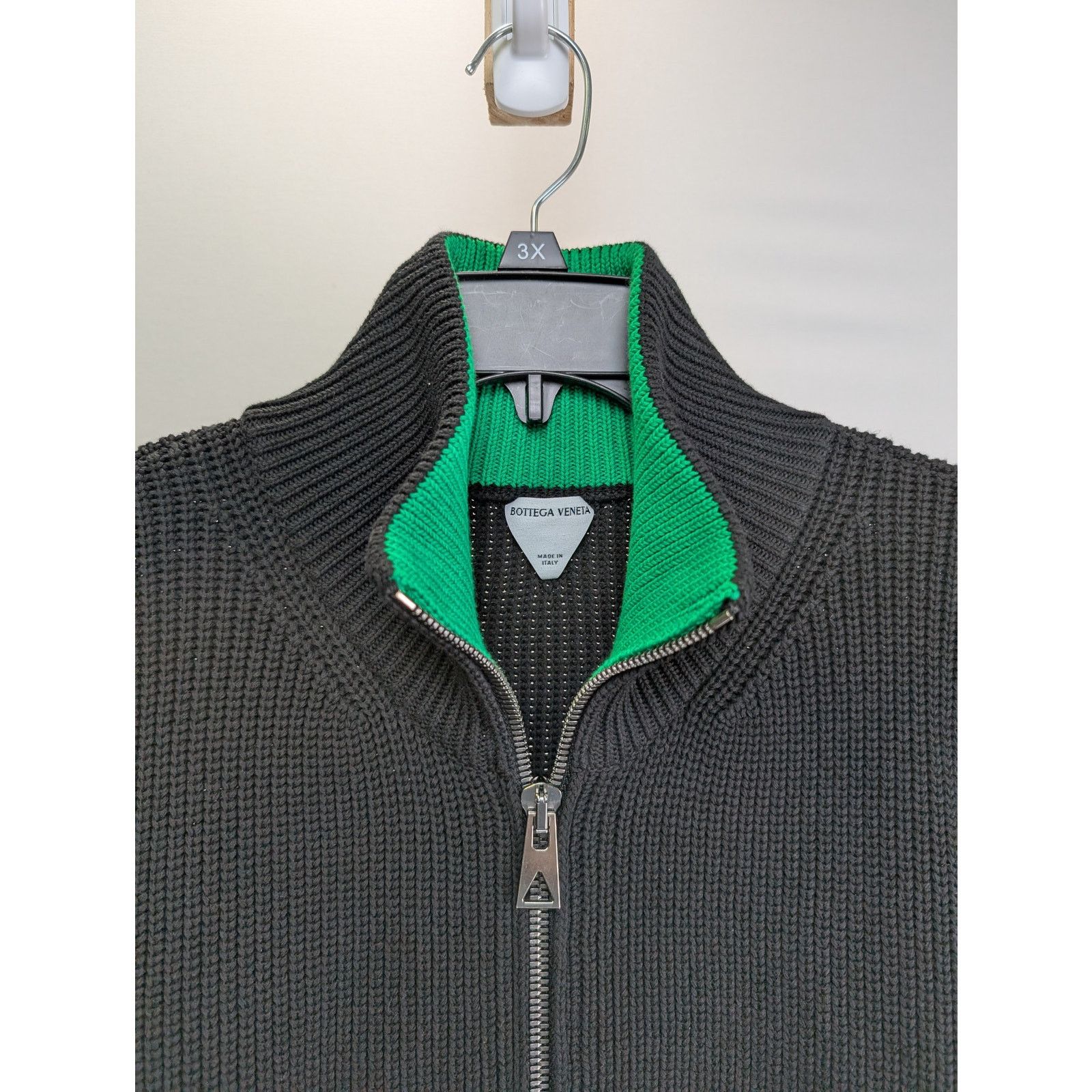 Bottega Veneta o1rshd1 Dry Cotton Rib Cardigan Sweater in Black Size US XL / EU 56 / 4 - 5 Thumbnail