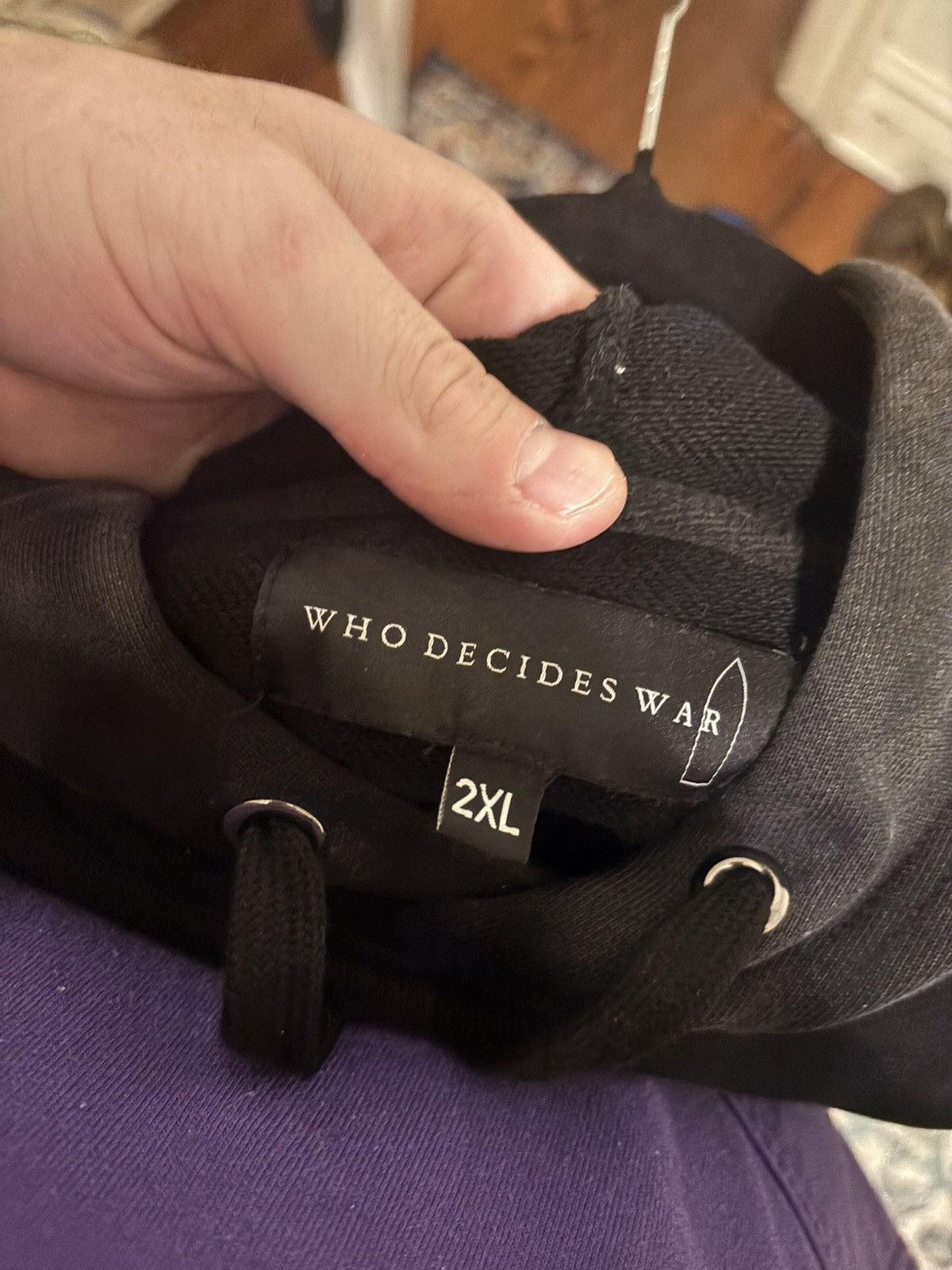 Who Decides War Who decides war all black tonal hoodie Size US XXL / EU 58 / 5 - 3 Thumbnail