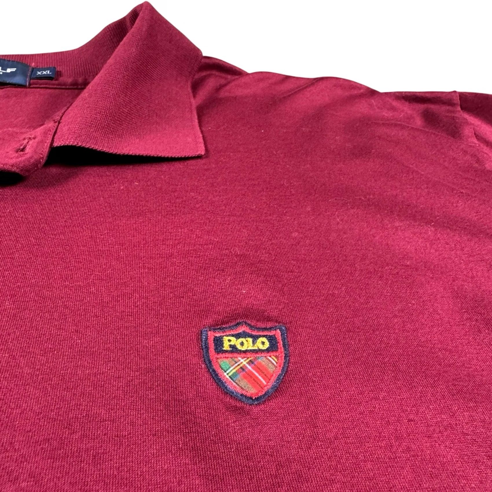 Ralph Lauren VINTAGE Ralph Lauren Polo Golf Shirt Mens XXL Crest Pima Cotton Stretch Preppy Red Size US XXL / EU 58 / 5 - 3 Thumbnail