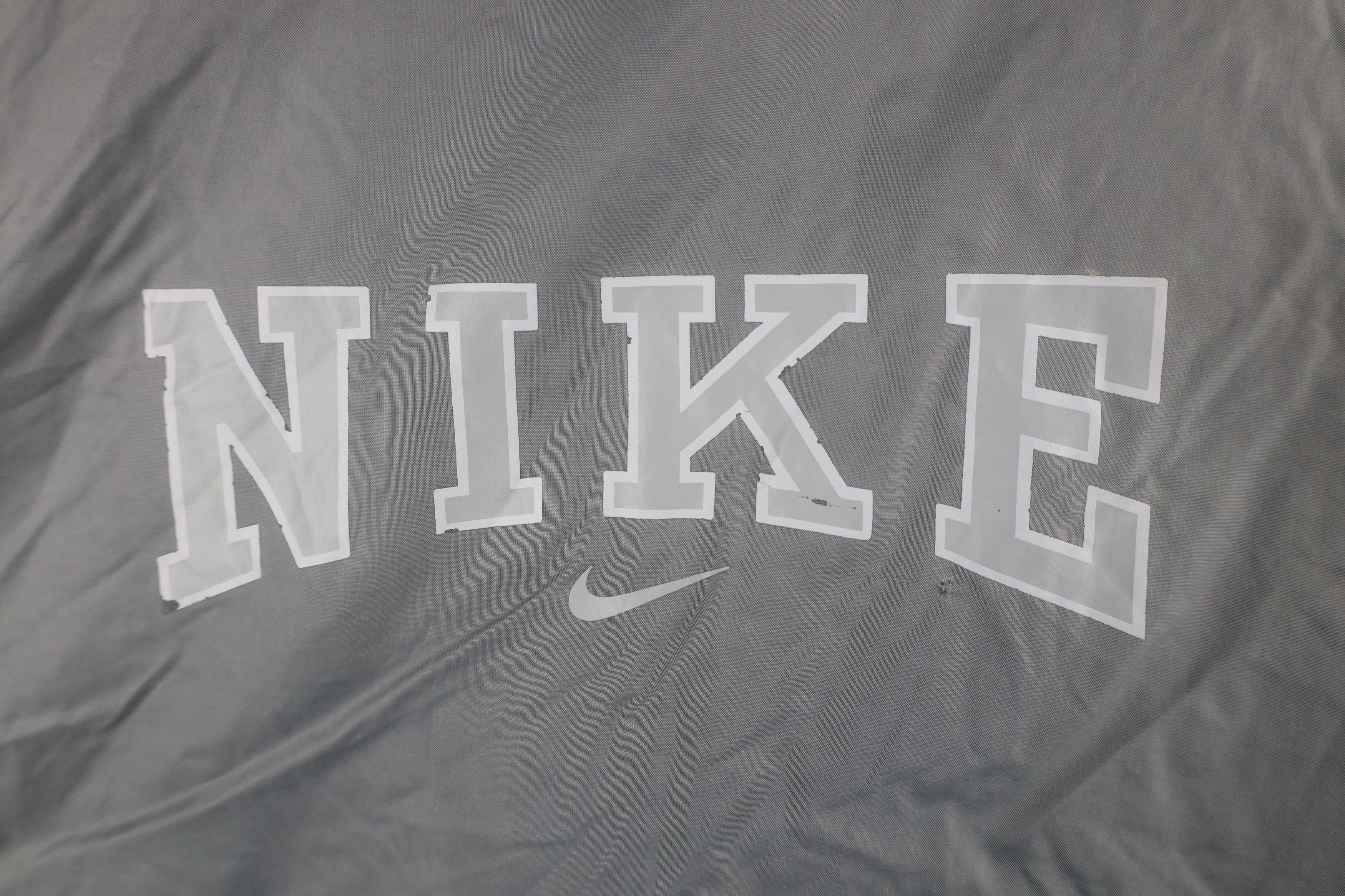 Nike × Vintage Vintage 90s Nike Scott Mini Swoosh Lined Hooded Jacket Gray Size US XXL / EU 58 / 5 - 14 Thumbnail