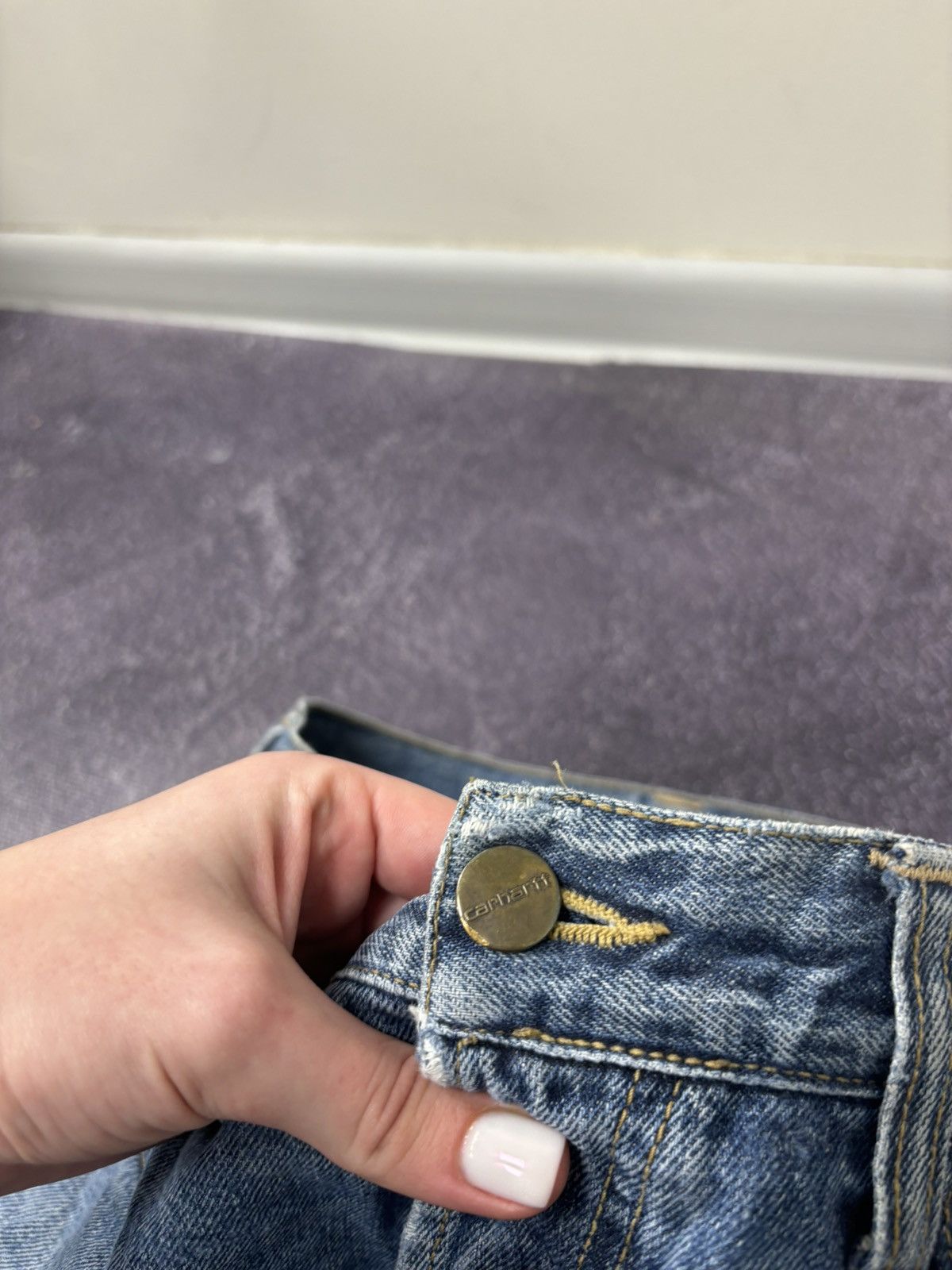 Carhartt Vintage Carhartt Denim Blue Work Hype Slim Klondike Jeans Size US 29 - 14 Thumbnail