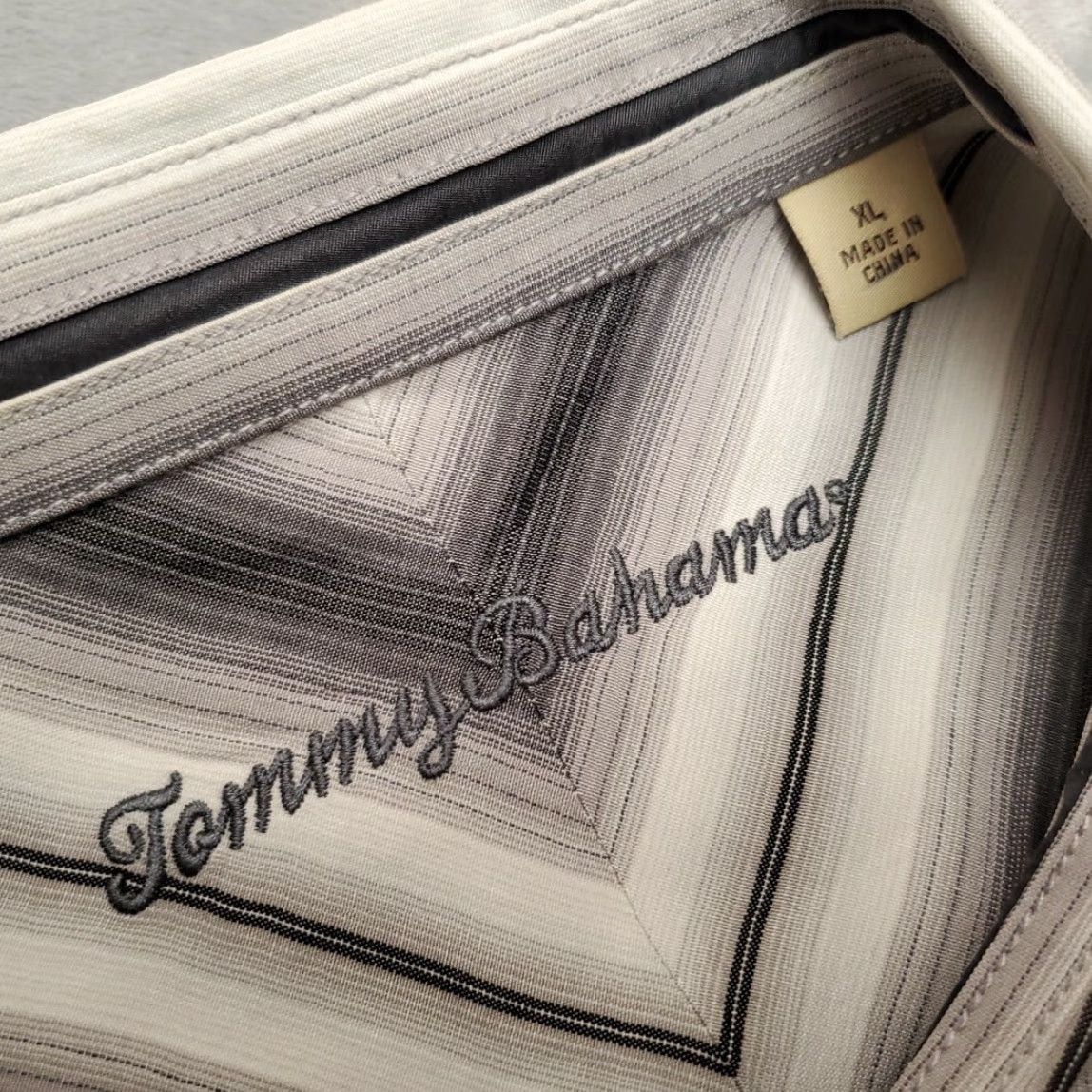 Tommy Bahama Tommy Bahama Shirt Mens XL Gray Striped 100% Tencel Long Sleeve Button-Up Size US XL / EU 56 / 4 - 4 Thumbnail