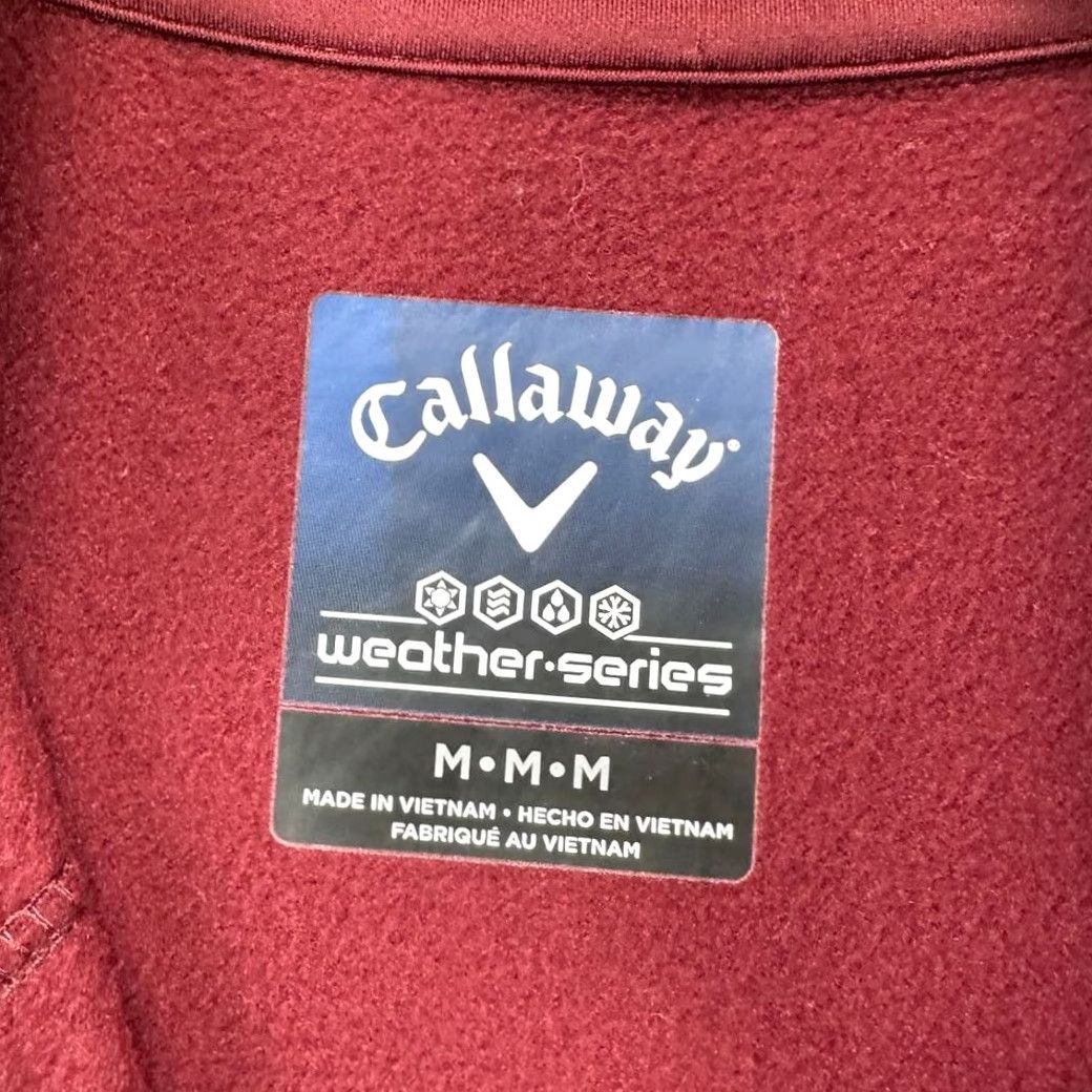 Callaway Callaway Weather Series Golf Jacket Mens M Maroon Half Zip Pocket Stretch Jacket Size US M / EU 48-50 / 2 - 5 Thumbnail
