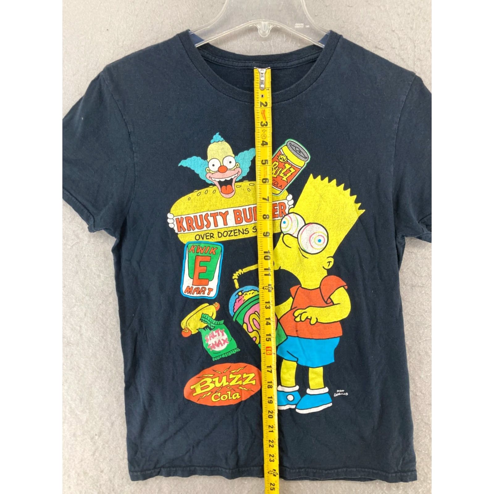 Vintage The Simpsons Mens TShirt Small Black Bart Krusty Burger Buzz Cola Size US S / EU 44-46 / 1 - 3 Thumbnail