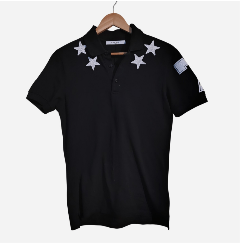 Givenchy Givenchy Stars SS15 Classic Black Polo Shirt | Grailed