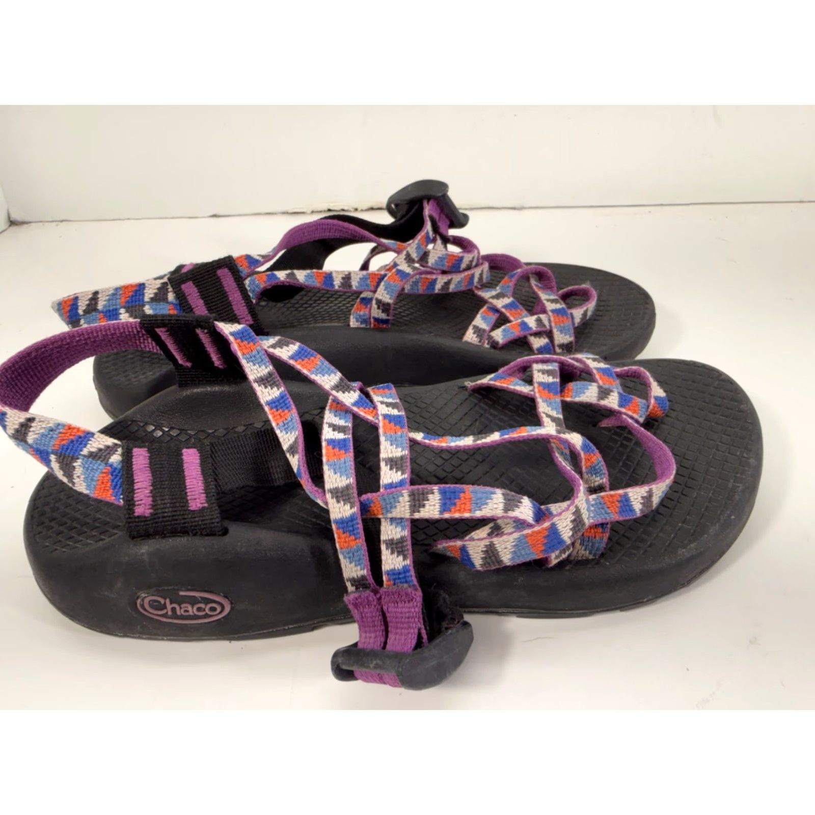 Chaco Chaco Z Cloud ZX2 Trail Hiking Sandals Womens 7 Black Purple Waterproof Toe Loop Shoes Sandal Size US 7 / IT 37 - 7 Thumbnail