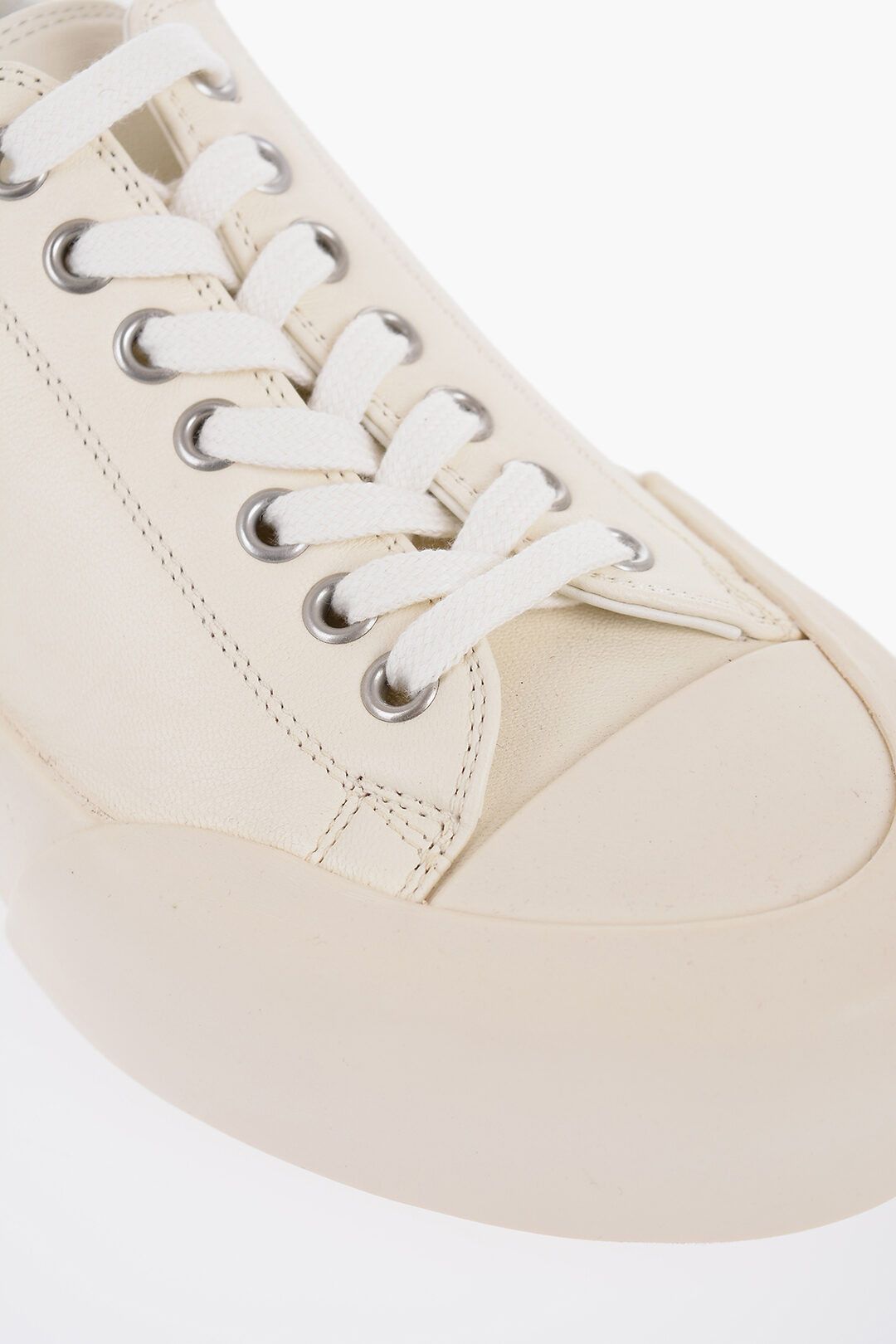Jil Sander og1mm1225 Lace-up Leather Sneakers in Beige Size US 9 / IT 39 - 4 Thumbnail