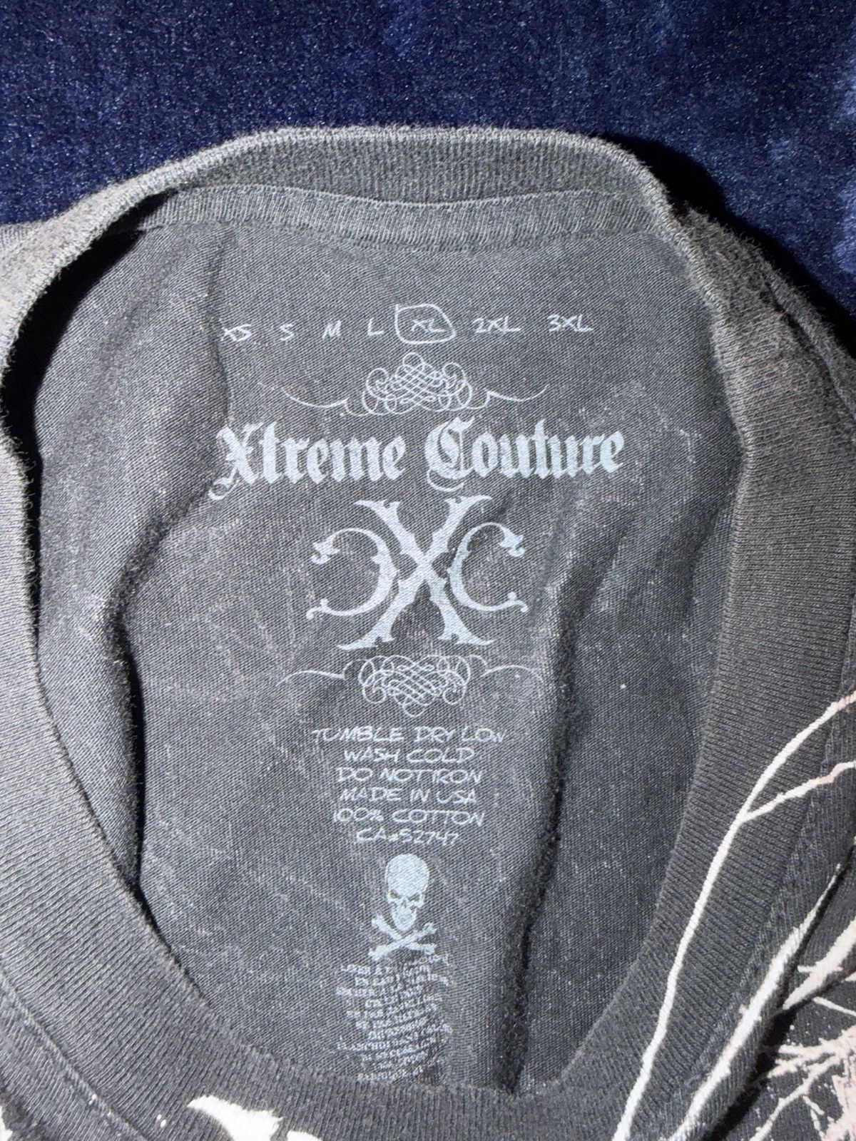 Affliction Xtreme Couture Winged Skull Men’s Tee Size US XL / EU 56 / 4 - 4 Thumbnail
