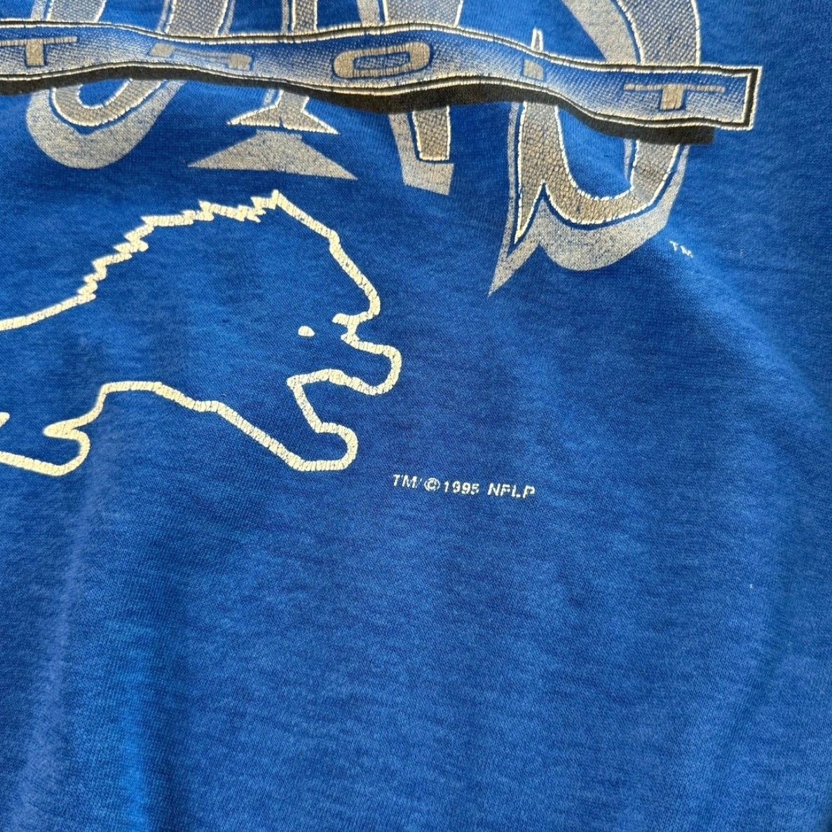 Logo 7 VINTAGE Logo 7 Sweatshirt Crewneck Detroit Lions Blue L Men's 90s Sports USA 1995 Size US L / EU 52-54 / 3 - 5 Thumbnail