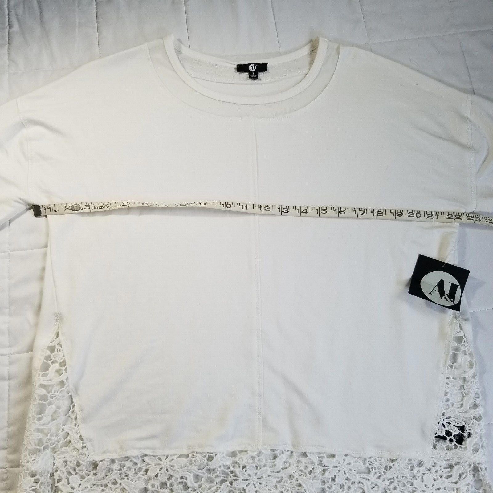 I Am Not A Human Being A&I White Long Sleeve Crocheted Eyelet Cuffs Size Small Size S / US 4 / IT 40 - 10 Thumbnail