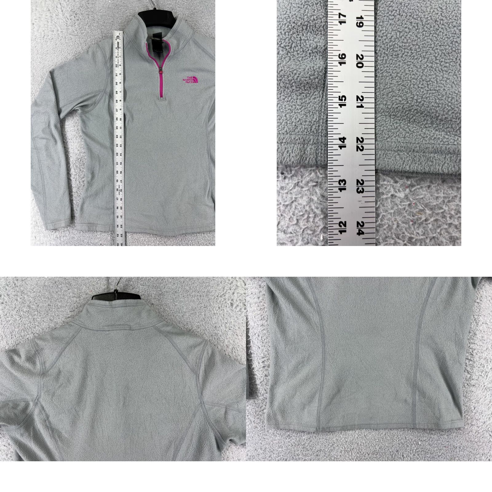 The North Face VINTAGE The North Face Sweater Womens Medium Gray 1/4 Zip Polyester Fleece Mock Neck Size M / US 6-8 / IT 42-44 - 9 Thumbnail