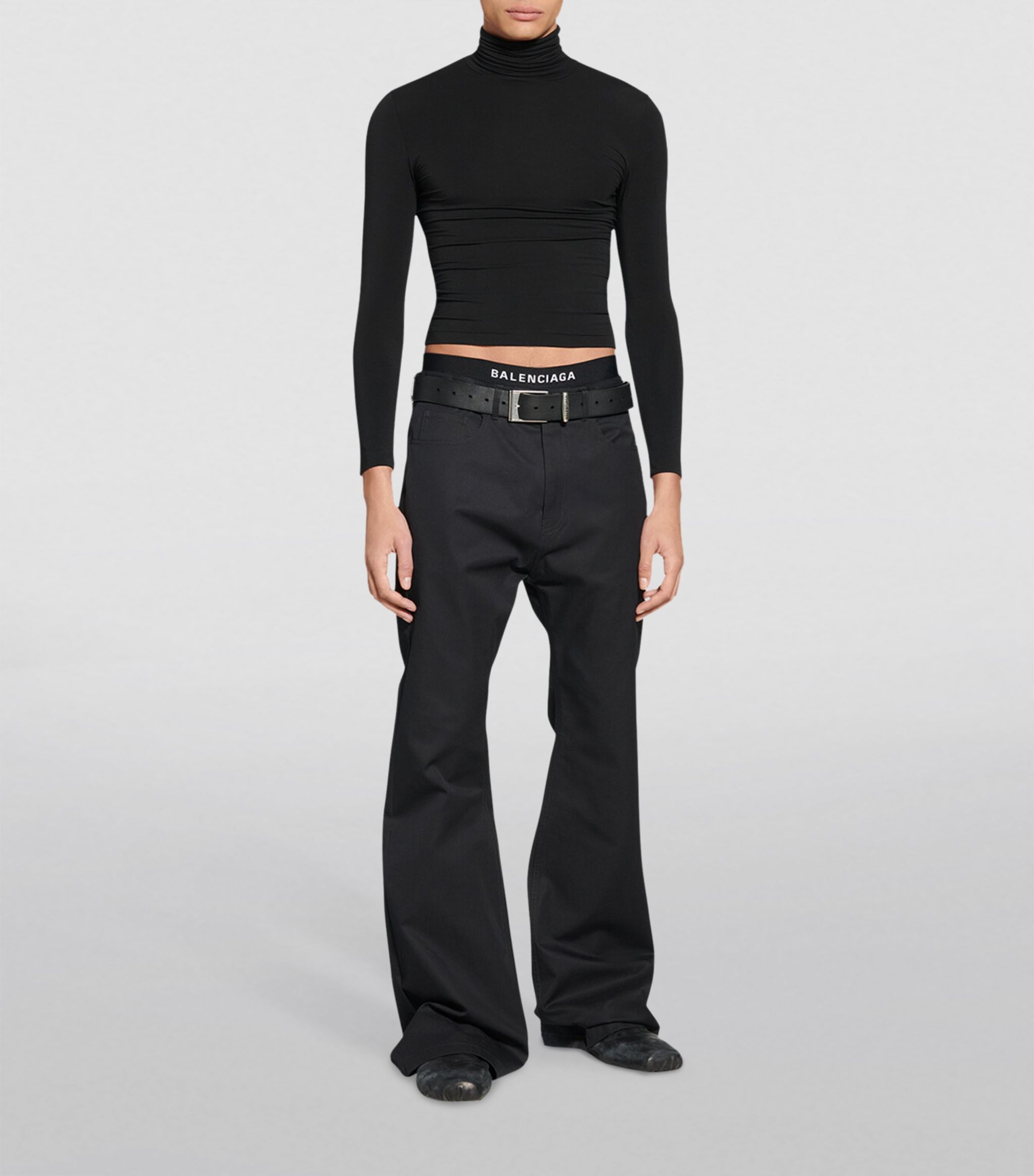 Balenciaga o1in1g0724 Flared Pants in Black Size US 26 / EU 42 - 2 Thumbnail
