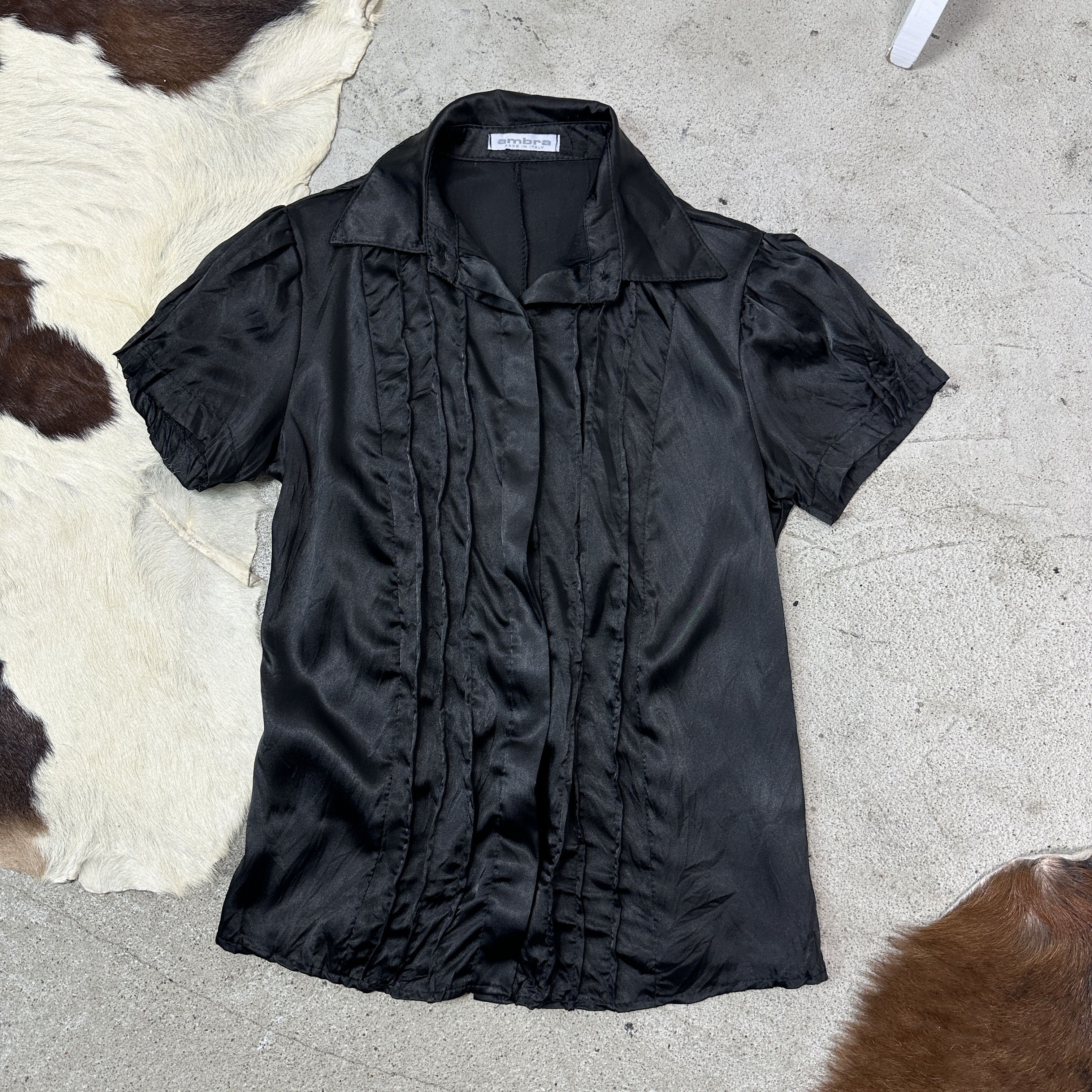 Vintage Vintage Avant Garde Old Money Satin Shirt Y2K Size S / US 4 / IT 40 - 4 Thumbnail