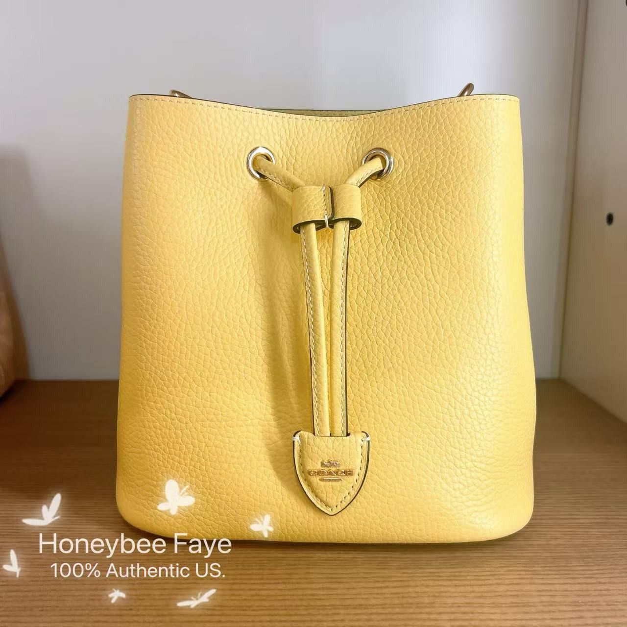 NWT Coach Rowan Bucket Bag Cbh06 in Yellow, Women's