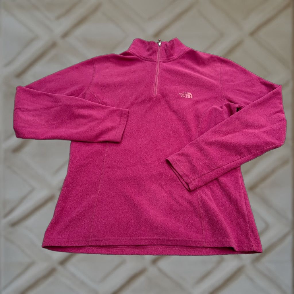 The North Face The North Face Jacket Womens L Pink 1/2 Zip TKA 100 Fleece Outdoor Hiking Regular Fit Size L / US 10 / IT 46 - 1 Thumbnail