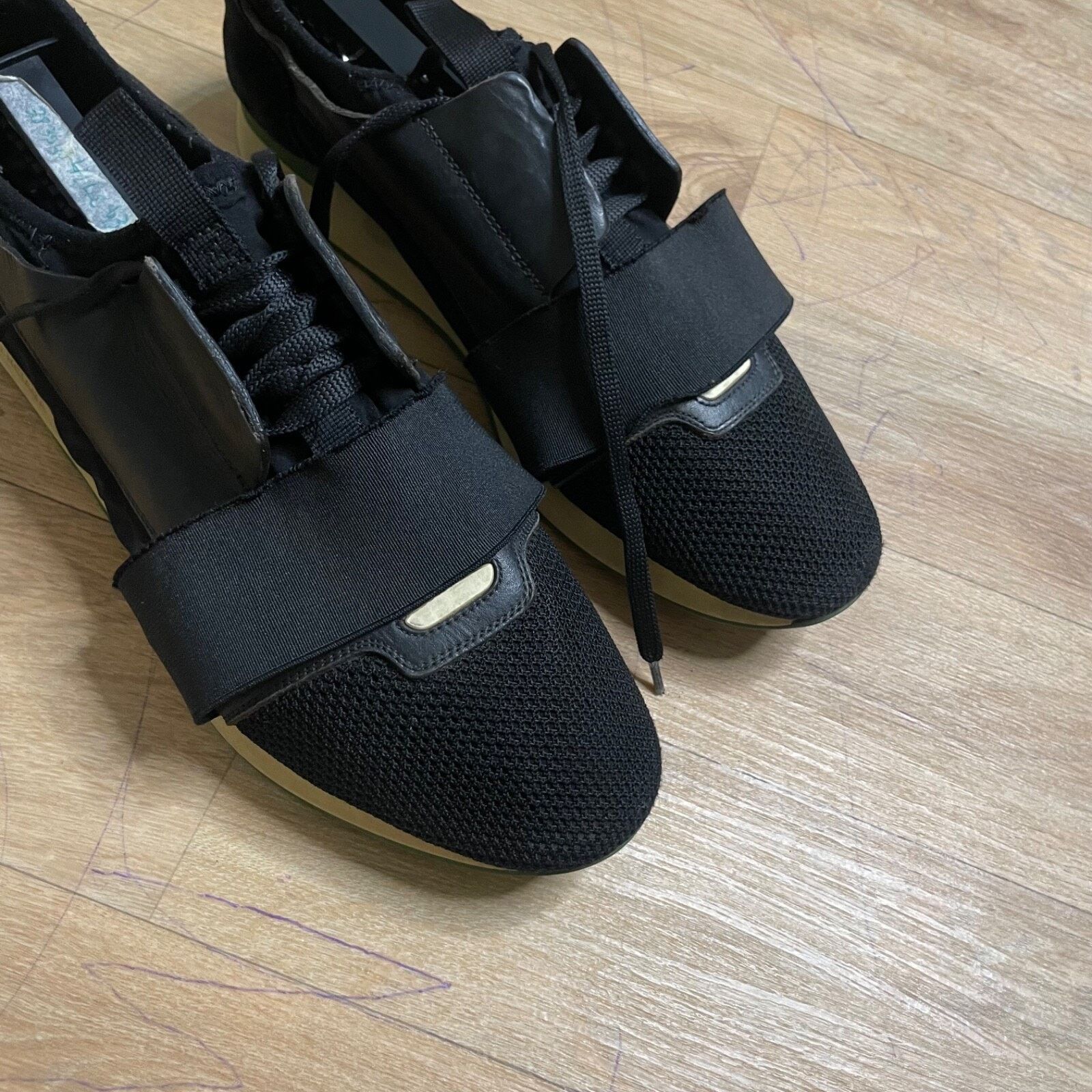 Balenciaga BALENCIAGA RUNNER Sneakers TRAINERS SHOES Black Leather Men Size US 10 / EU 43 - 3 Thumbnail