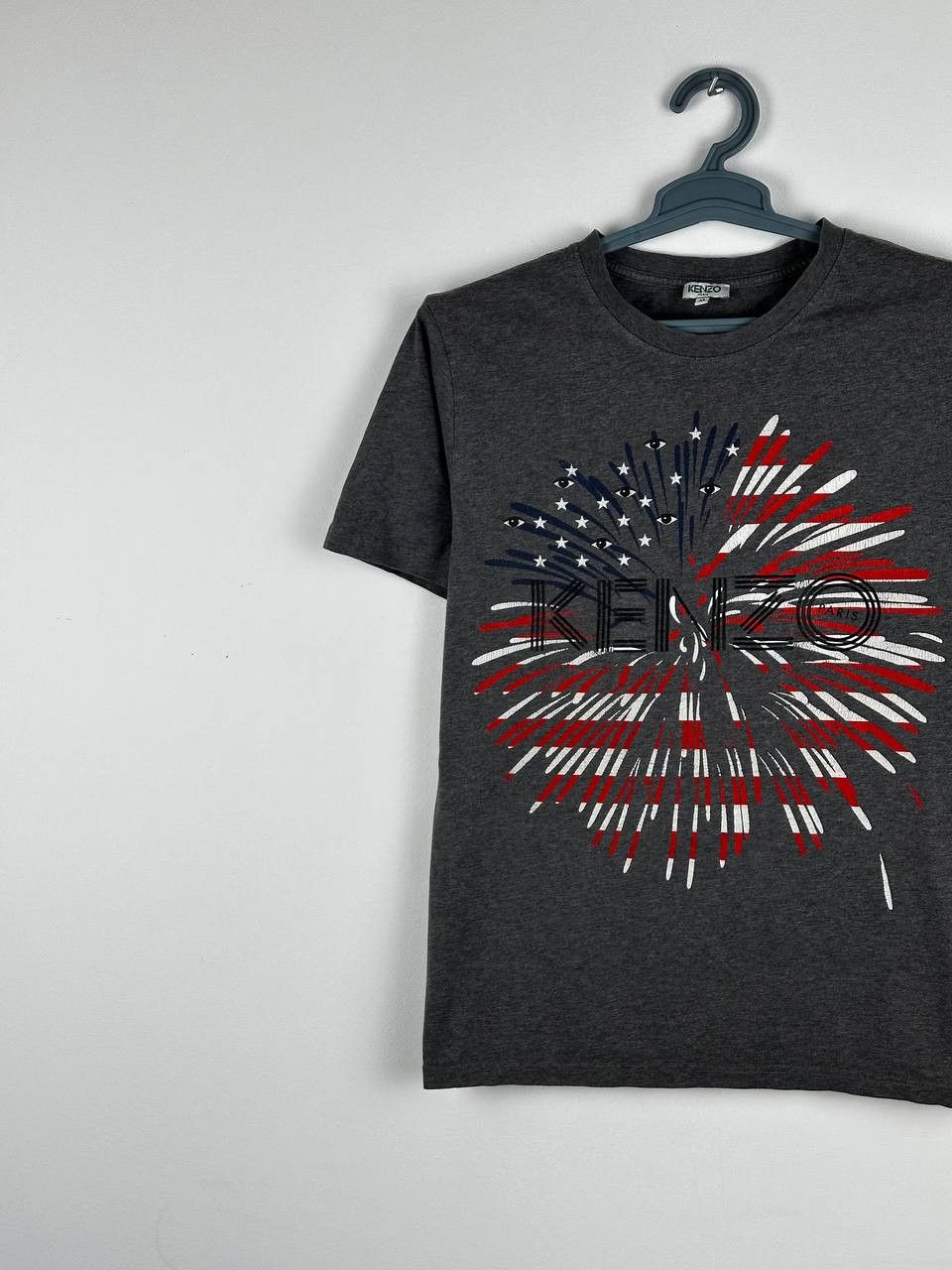 Kenzo × Vintage Kenzo Grey USA Eye T Shirt Size US M / EU 48-50 / 2 - 2 Thumbnail