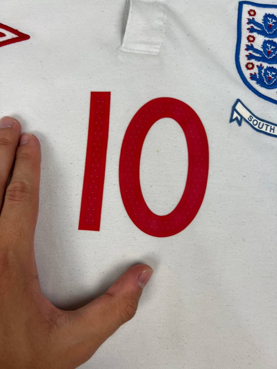 Umbro Vintage Umbro England 2009 2010 Rooney #10 Home Shirt Jersey Size US XL / EU 56 / 4 - 4 Thumbnail