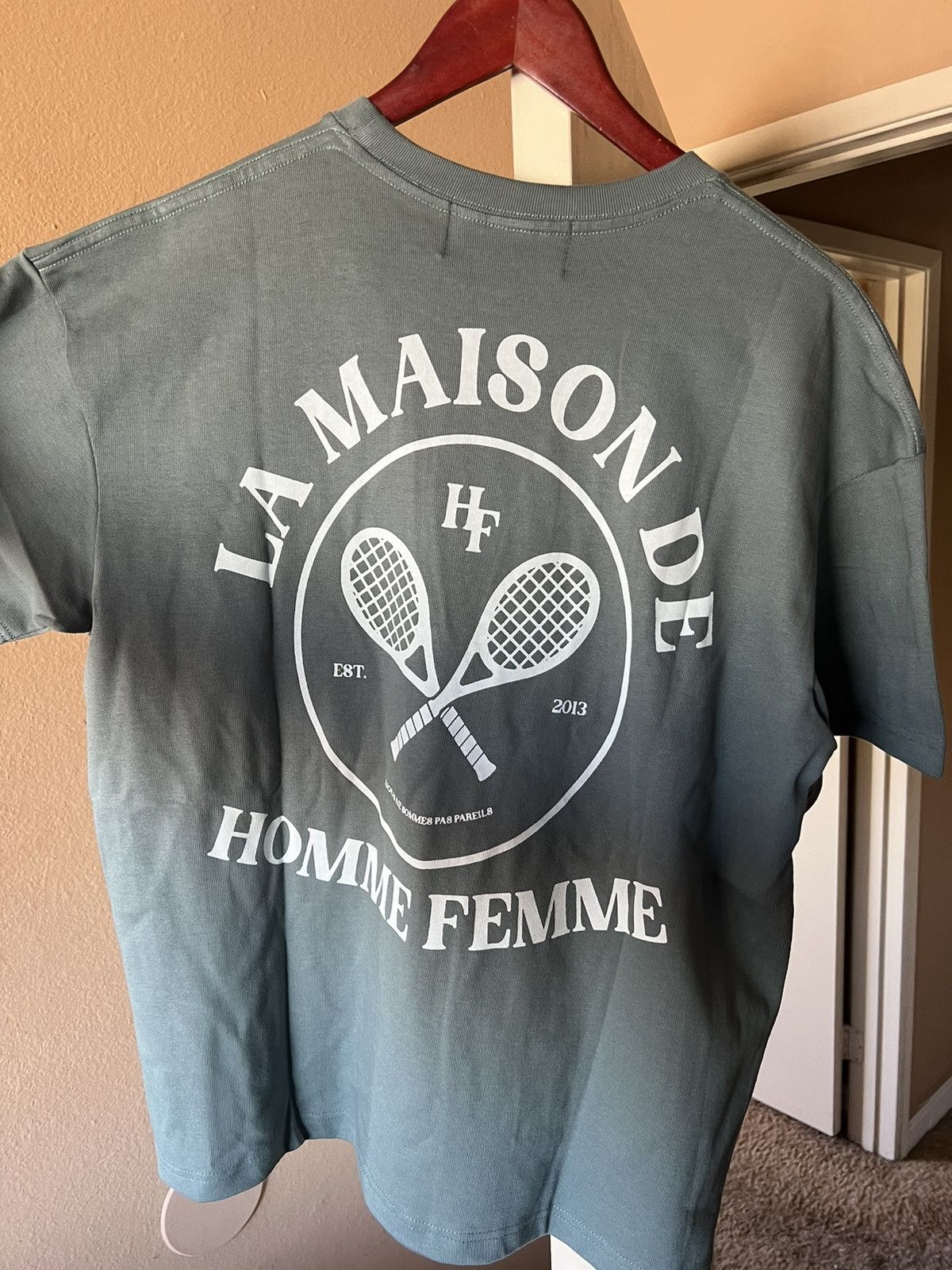Homme + Femme La Homme Femme Tennis Crest Teal Tee Size US M / EU 48-50 / 2 - 3 Thumbnail